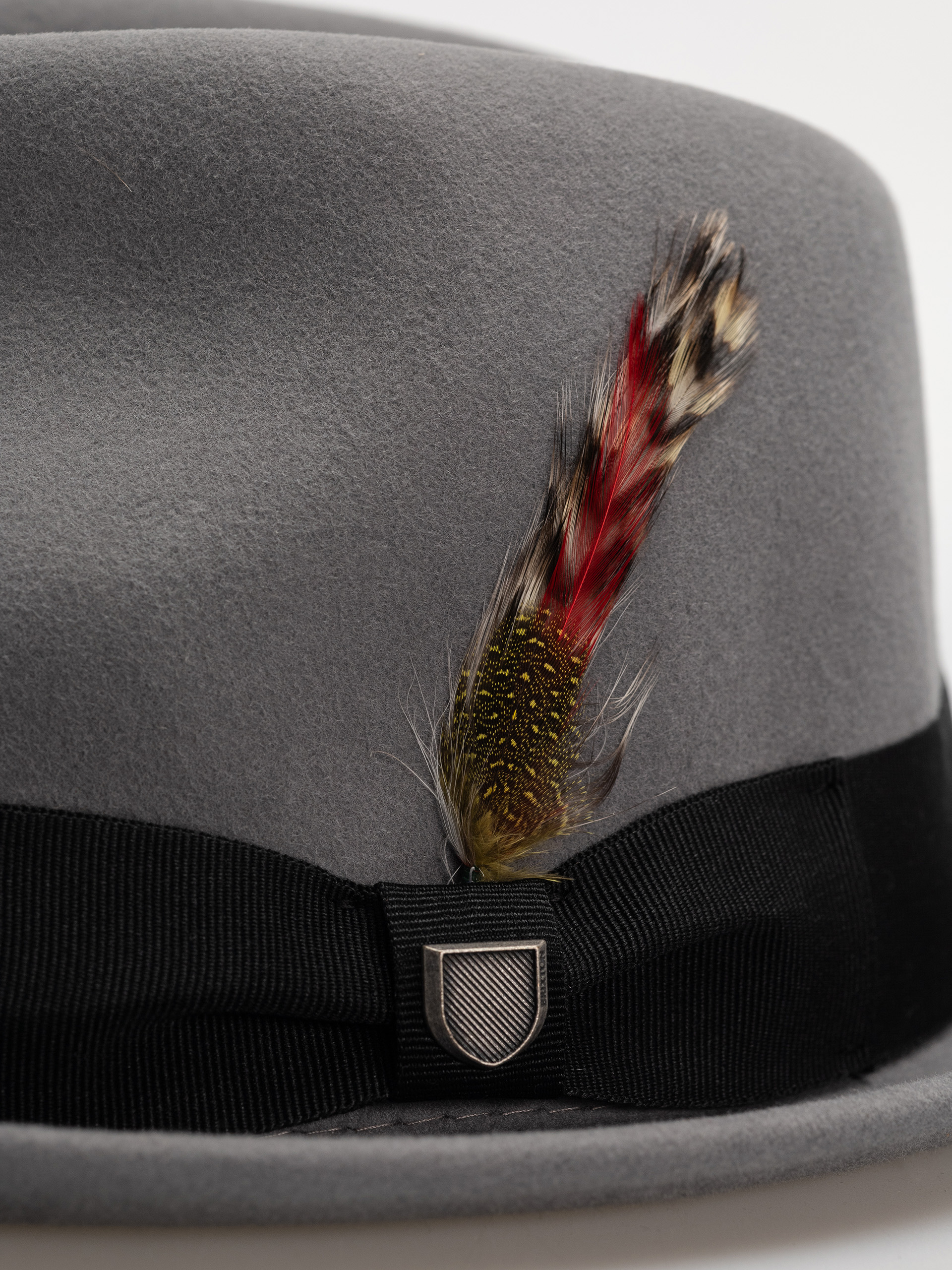 Brixton Gain Fedora Hat (grey/black)