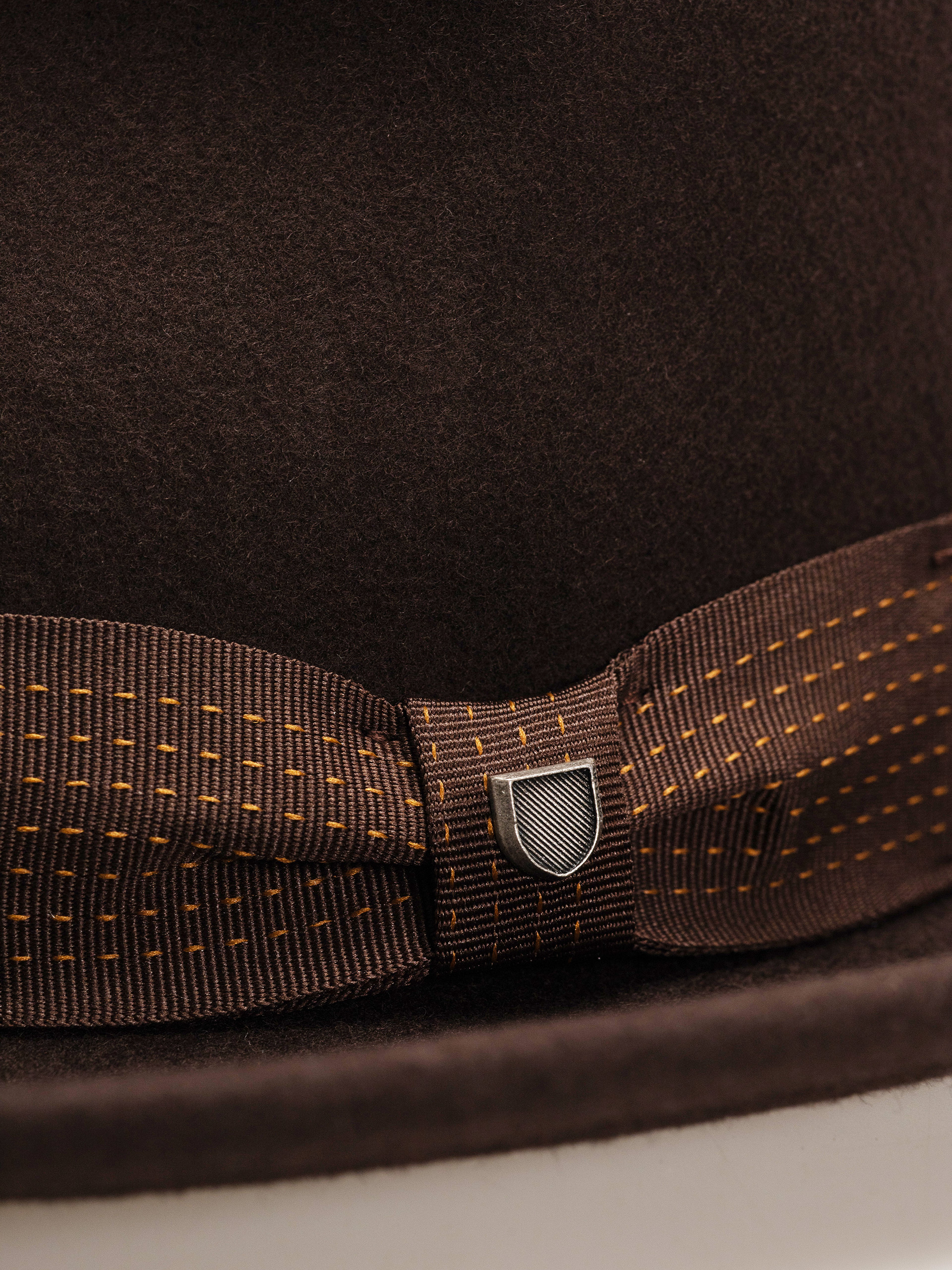 Brixton Swindle Convertabrim Fedora Hat (dark brown/chocolate)