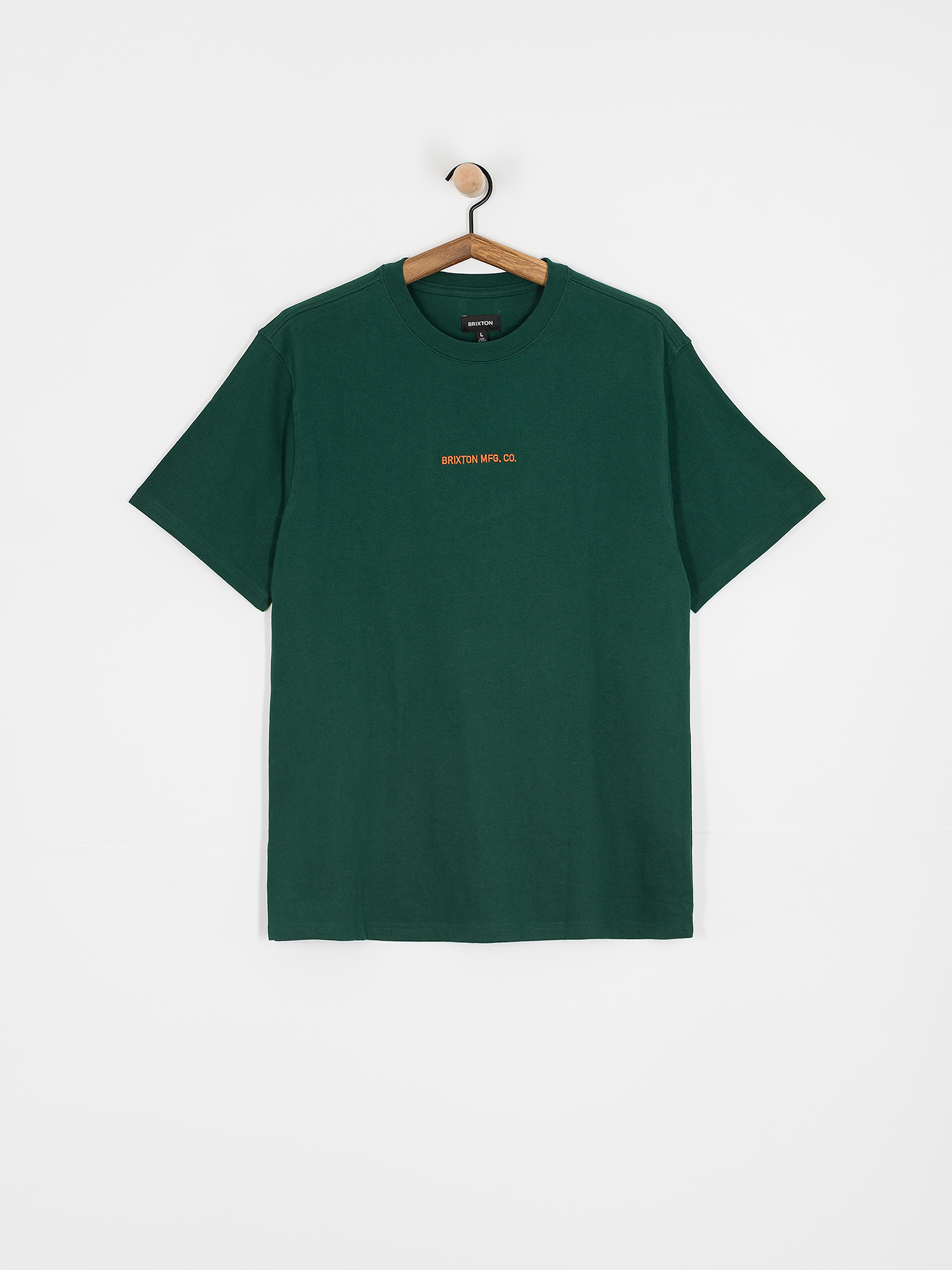 Brixton Qlty Emb Hw Stt T-Shirt (deep emerald classic wash)