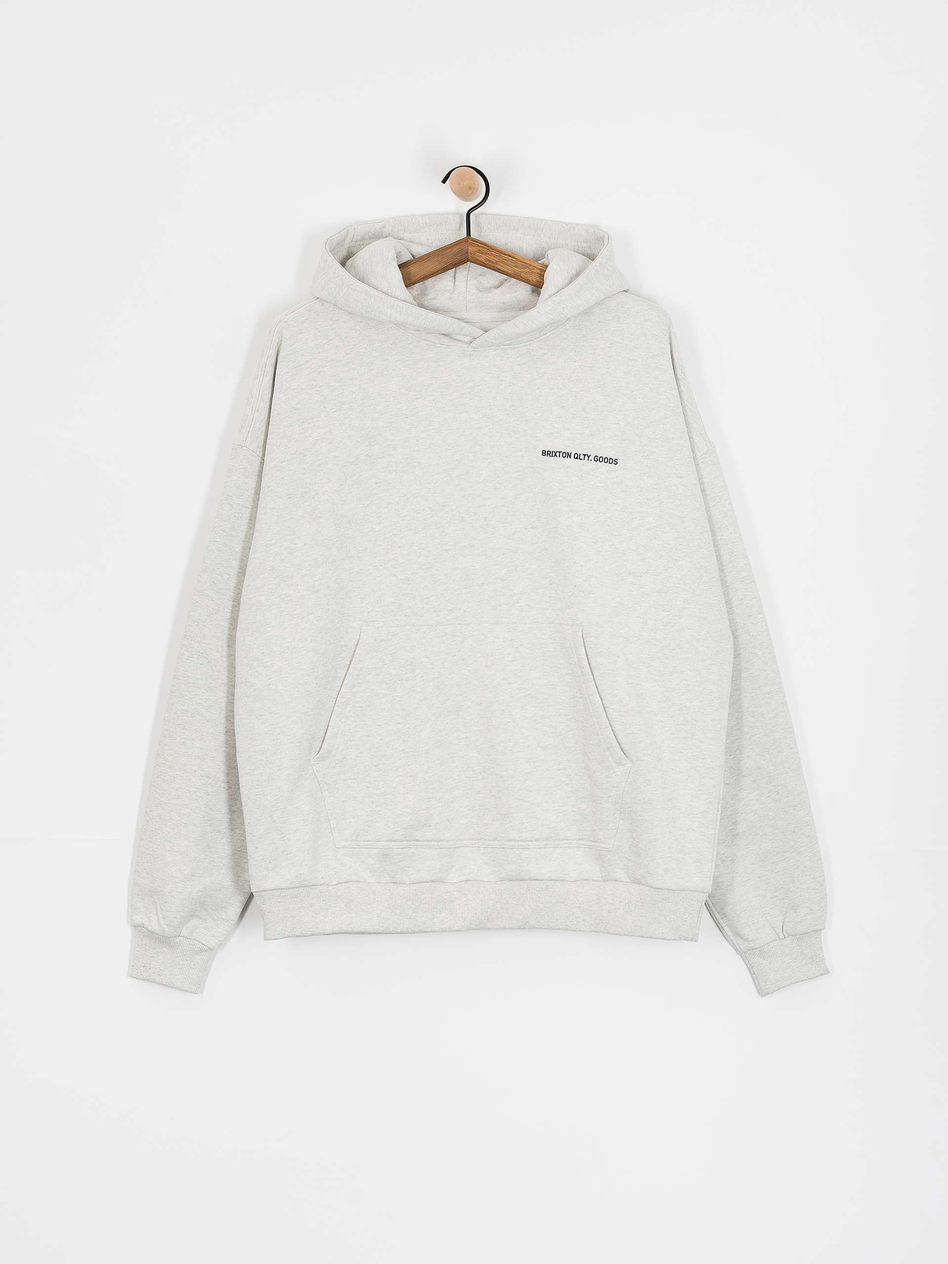 Brixton Embroidered Heavy Weight HD Hoodie (heather grey ash)