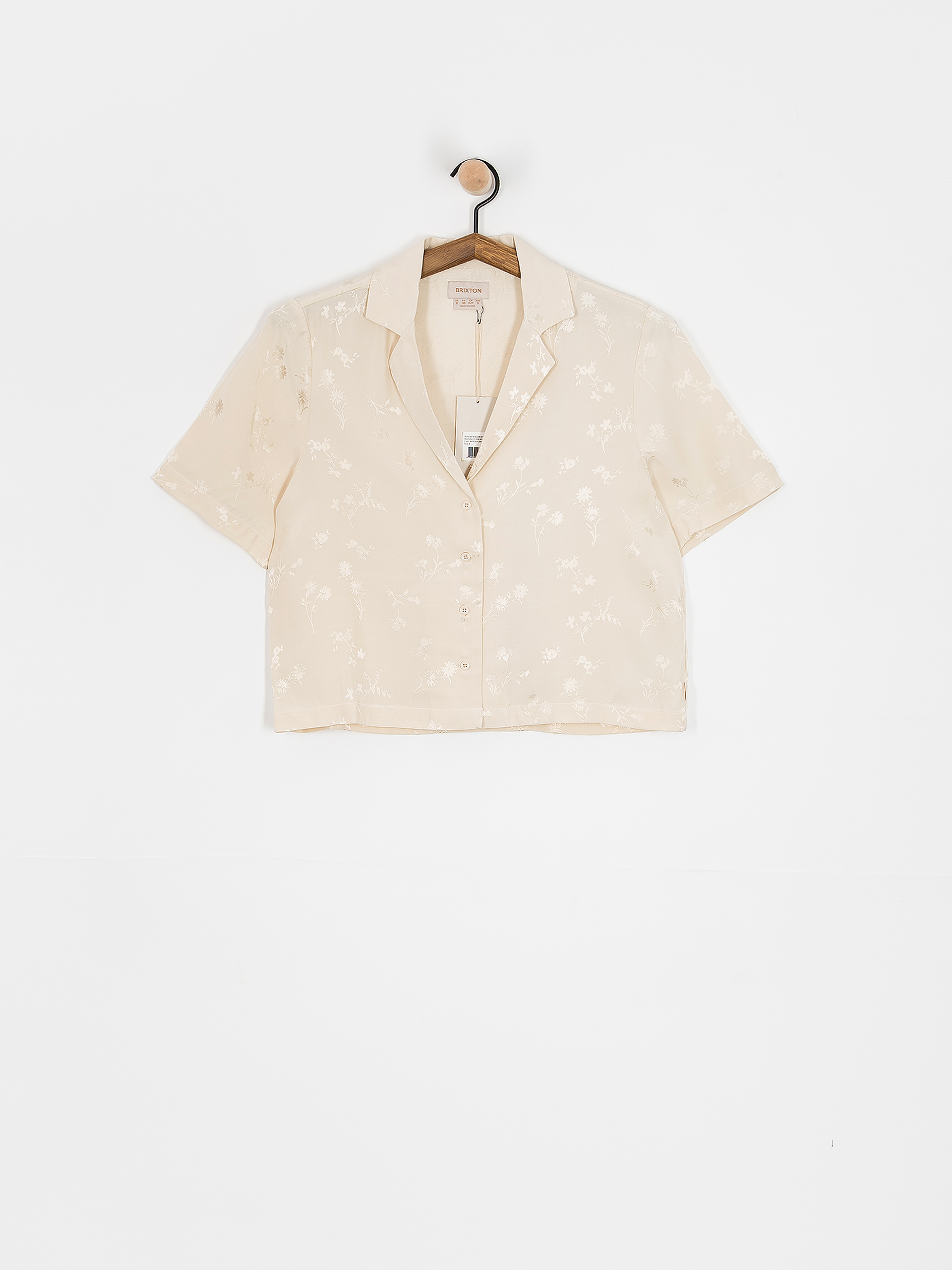 Brixton Silky Jacquard Button Down Wmn Shirt (whitecap floral jacquard)