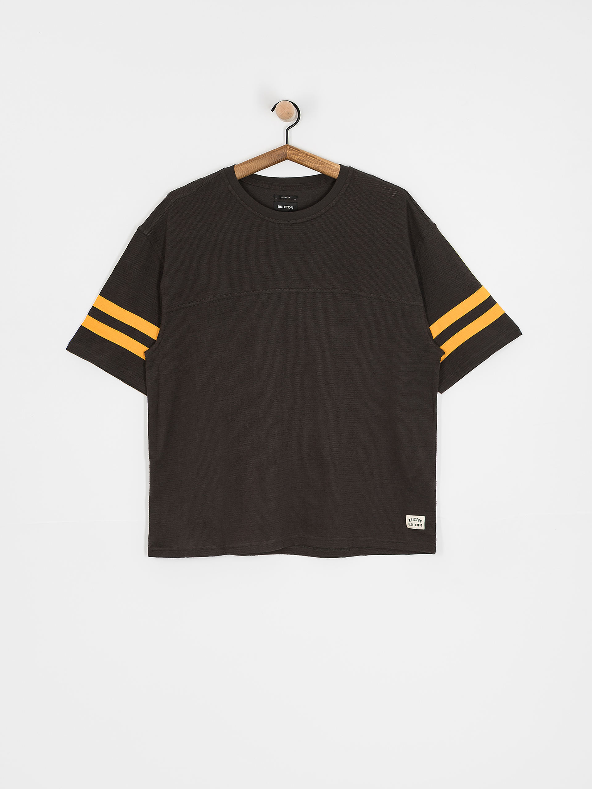 Brixton Vintage Football Mesh Jersey T-Shirt (washed black/ray flower)