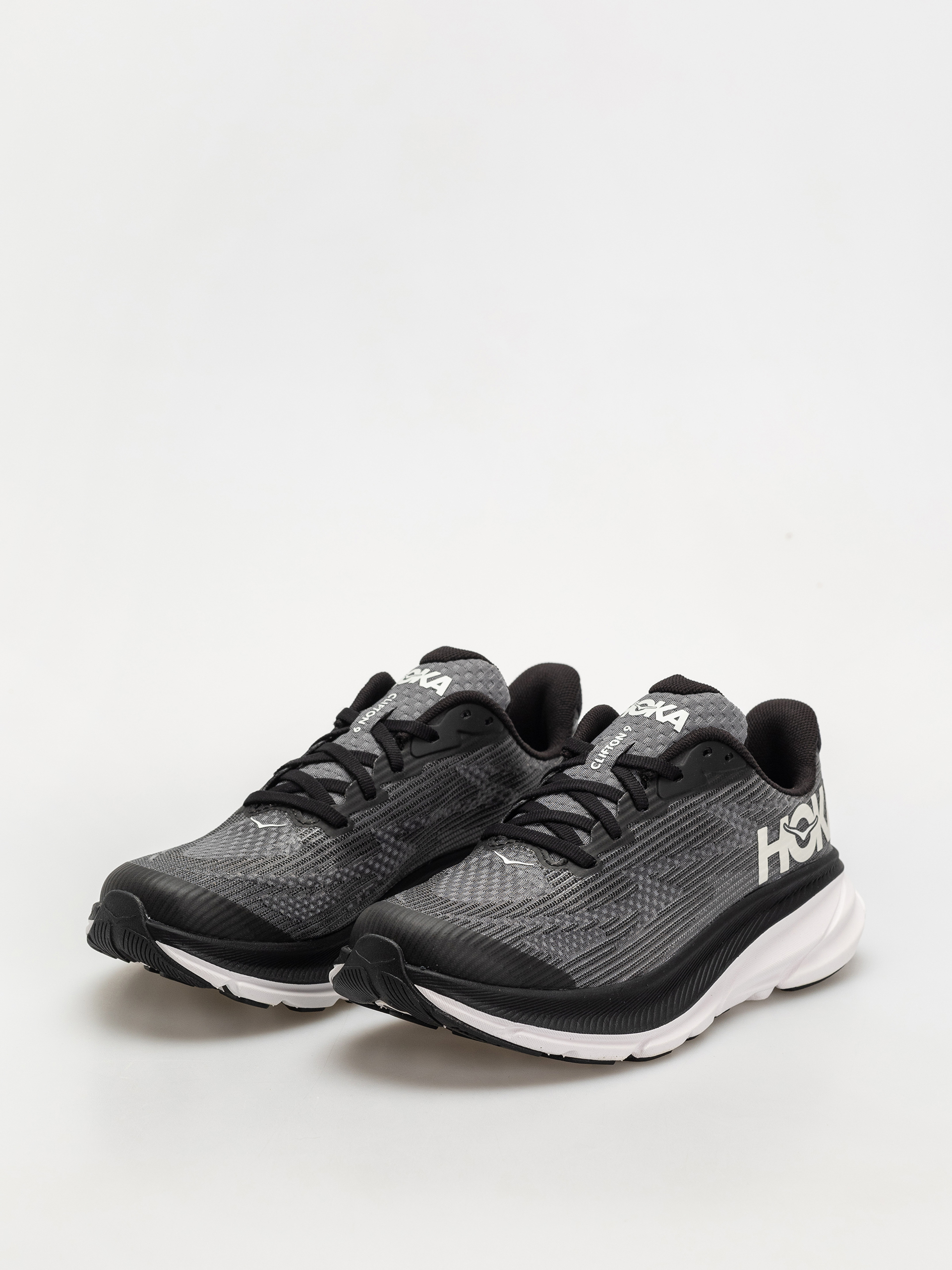 Hoka Shoes Clifton 9 JR (black/white)
