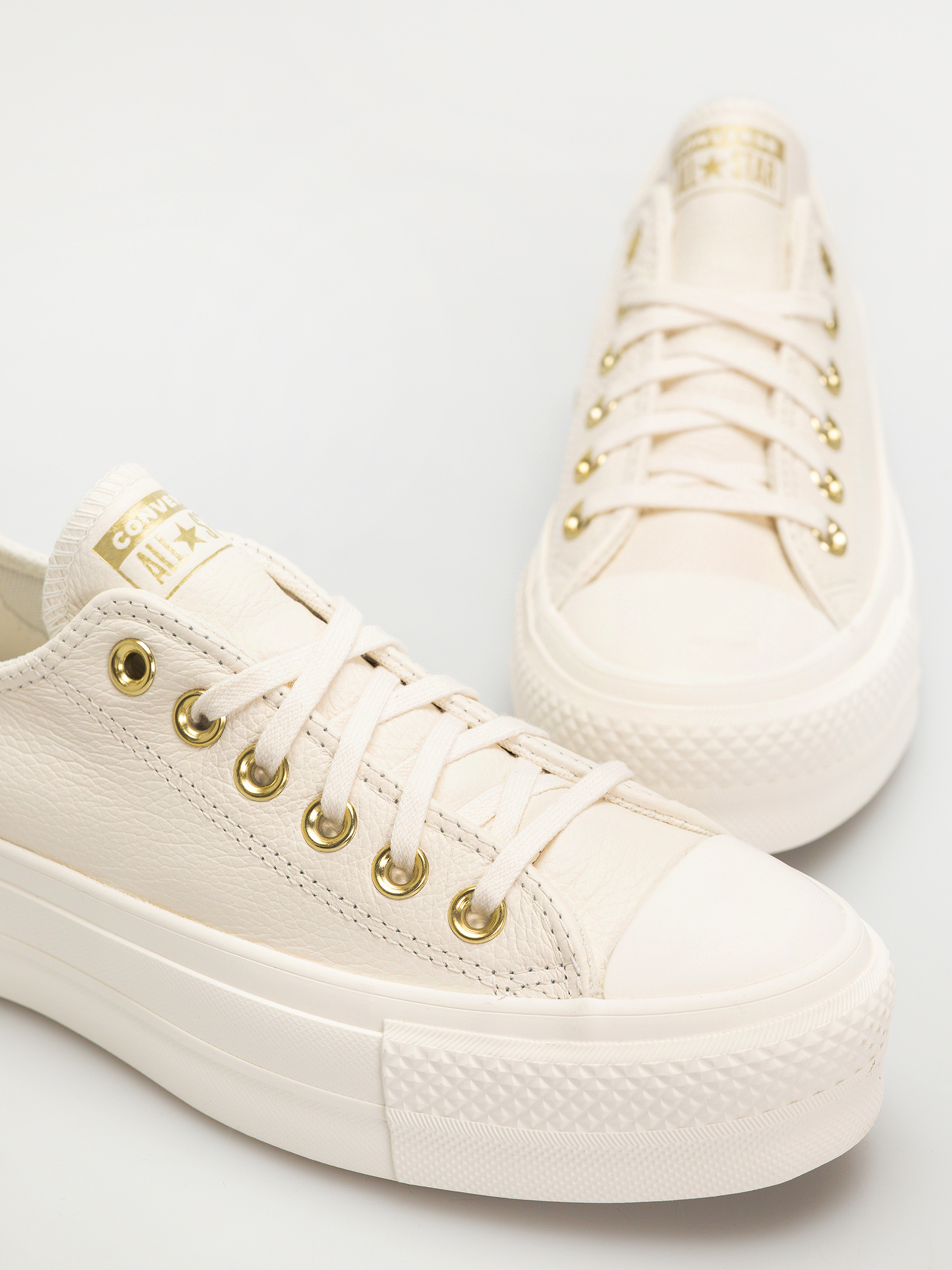 Converse Chucks Chuck Taylor All Star Lift Ox Wmn (egret/egret/gold)