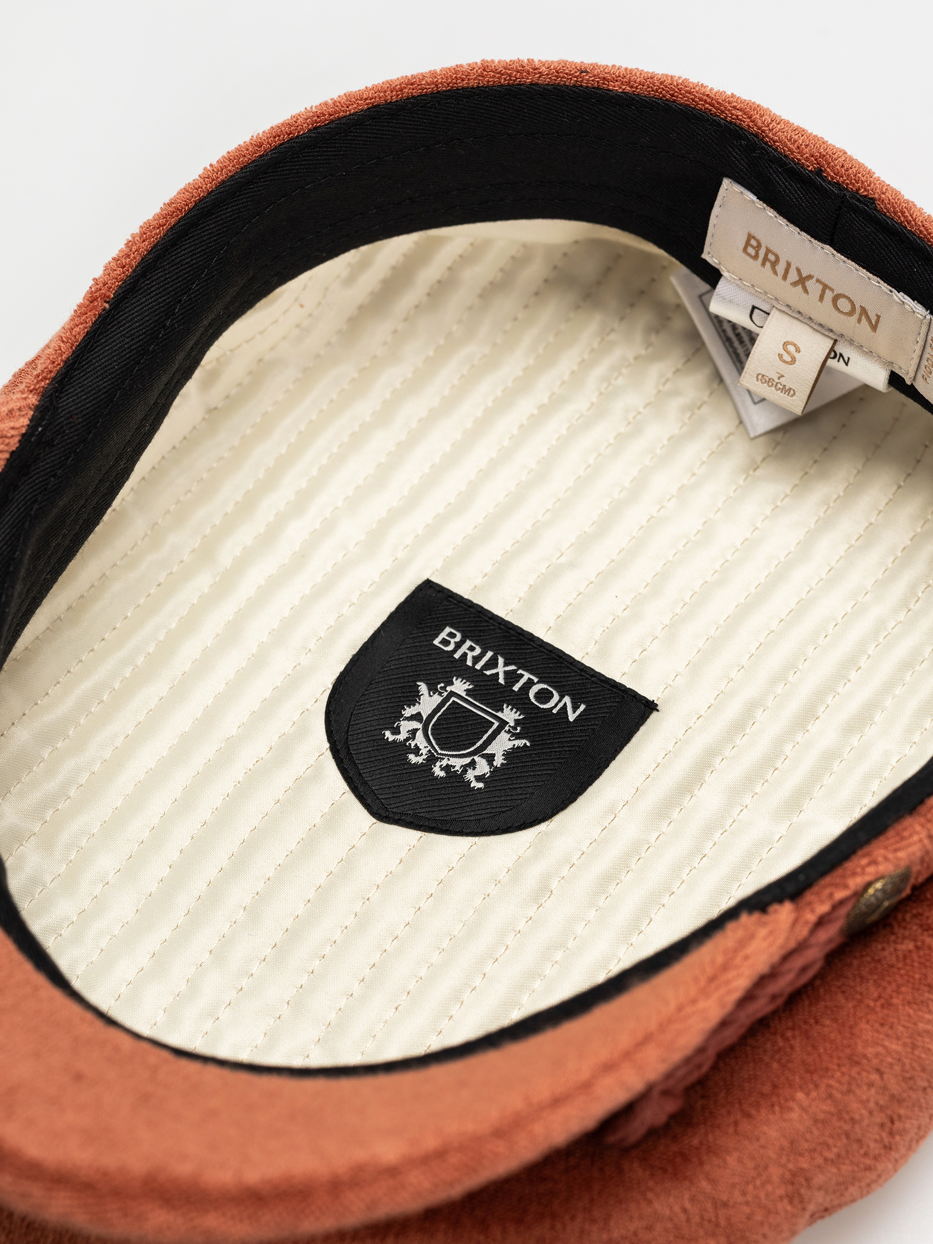 Brixton Fiddler Cap Flat cap (burnt brick terry cloth)