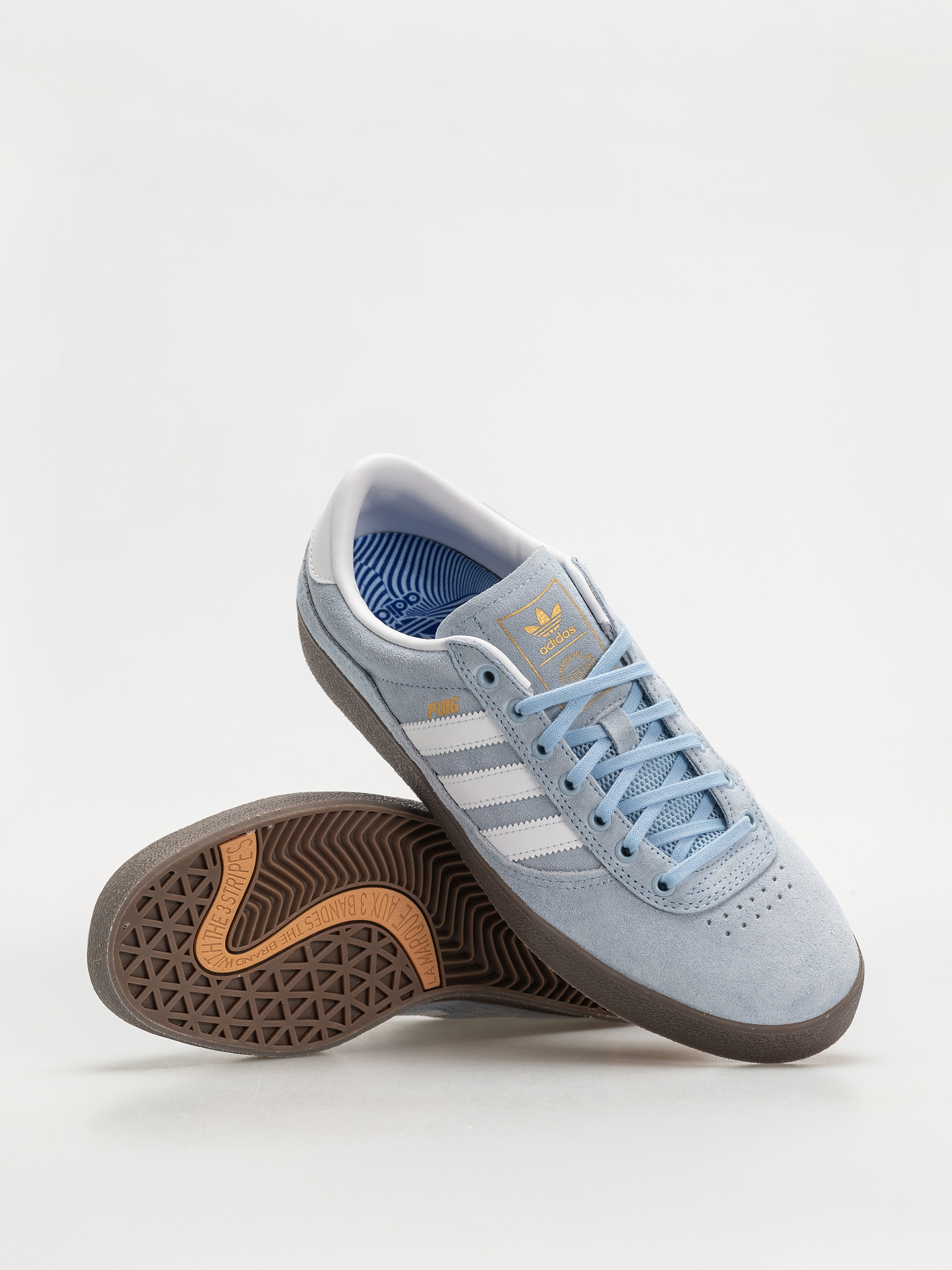 ★adidas★ Puig Indoor Light Blue adidas Puig Indoor Shoes In Greeb/ftwr White/gum4 - FREE