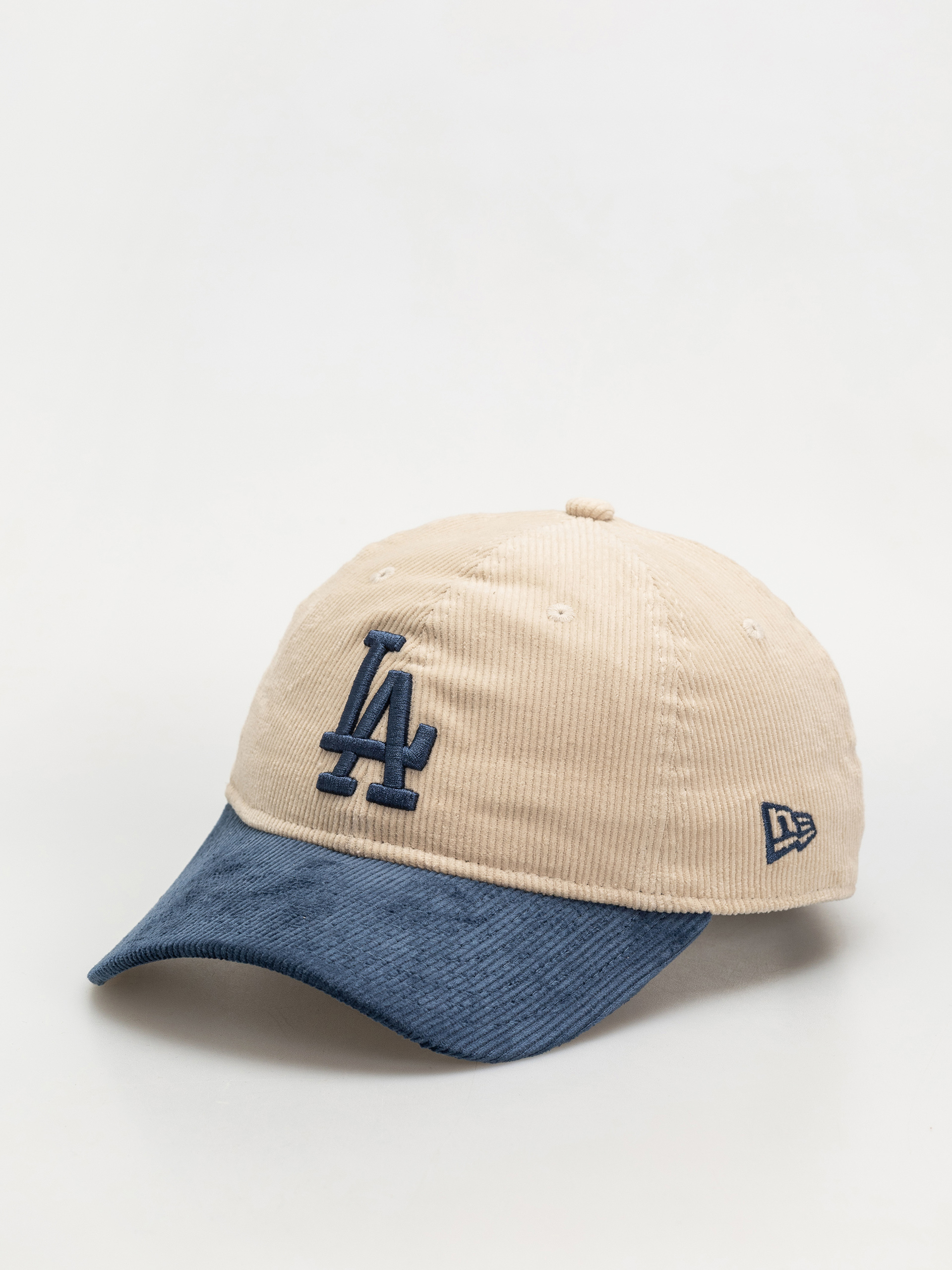 Corduroy LA Logo Baseball Cap - Beige Cream Corduroy Snapback - Los Angeles – ABLISS main image 3