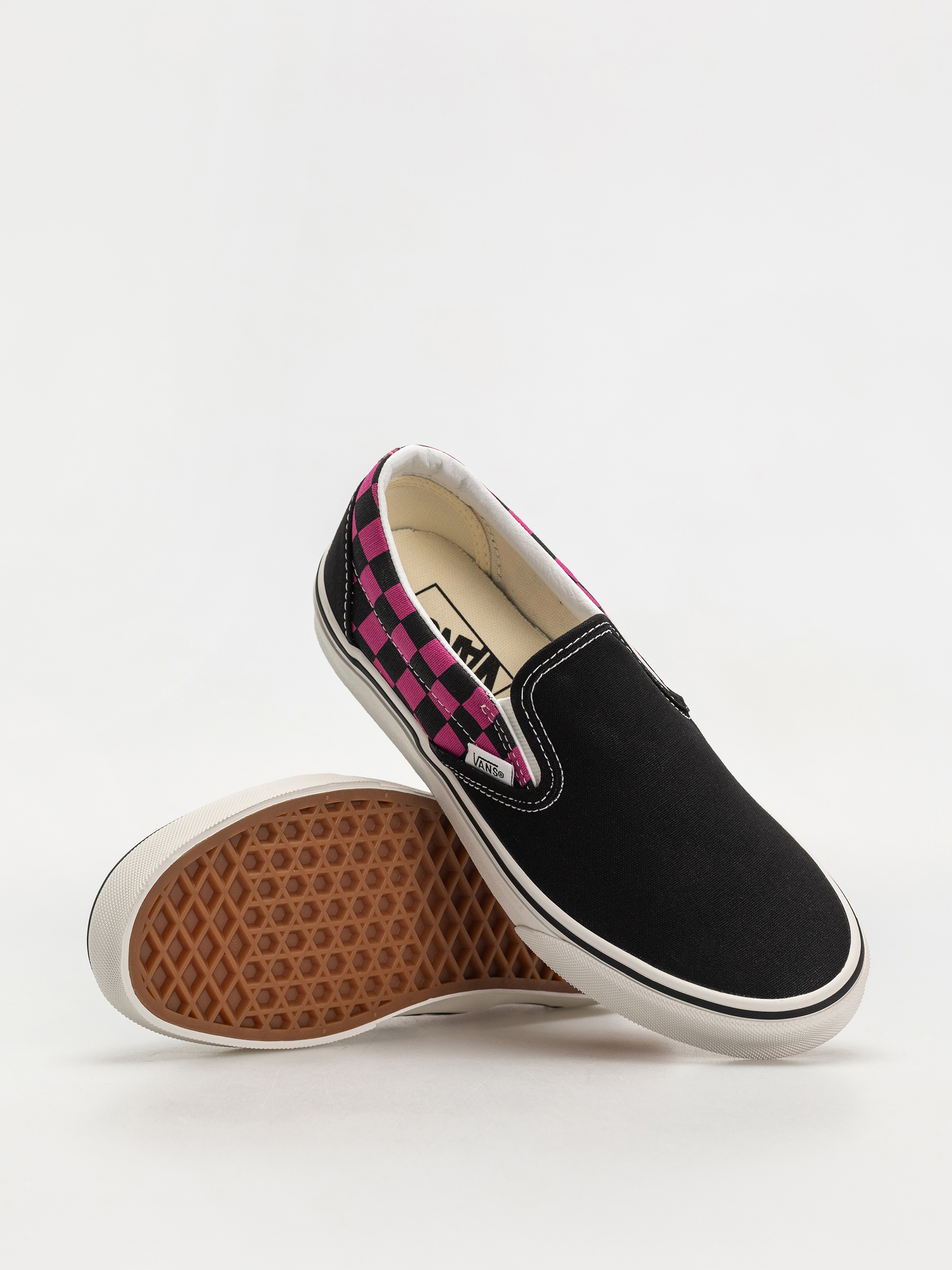raspberry rose checkered vans