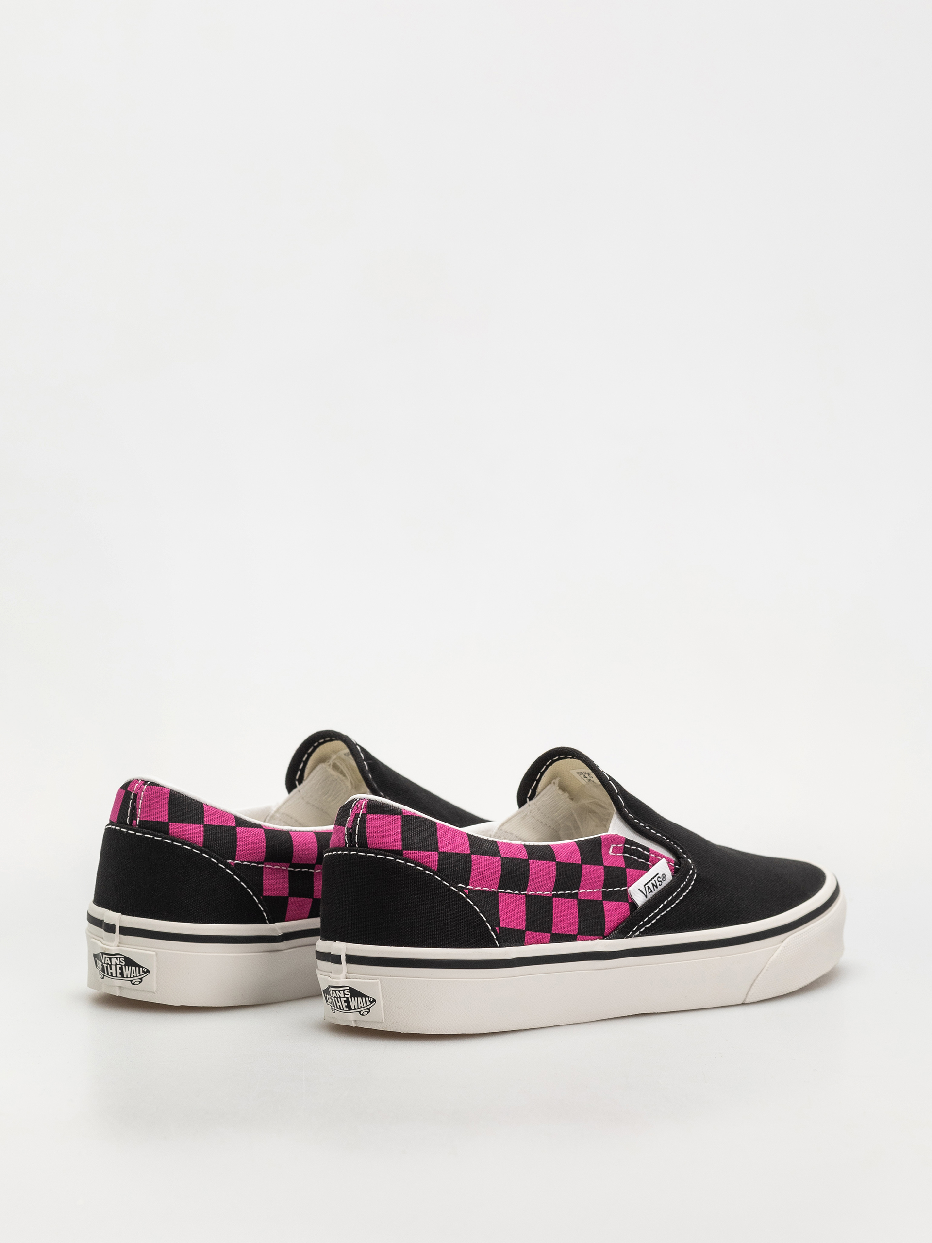 Vans Classic Slip On Shoes (pop check raspberry rose)