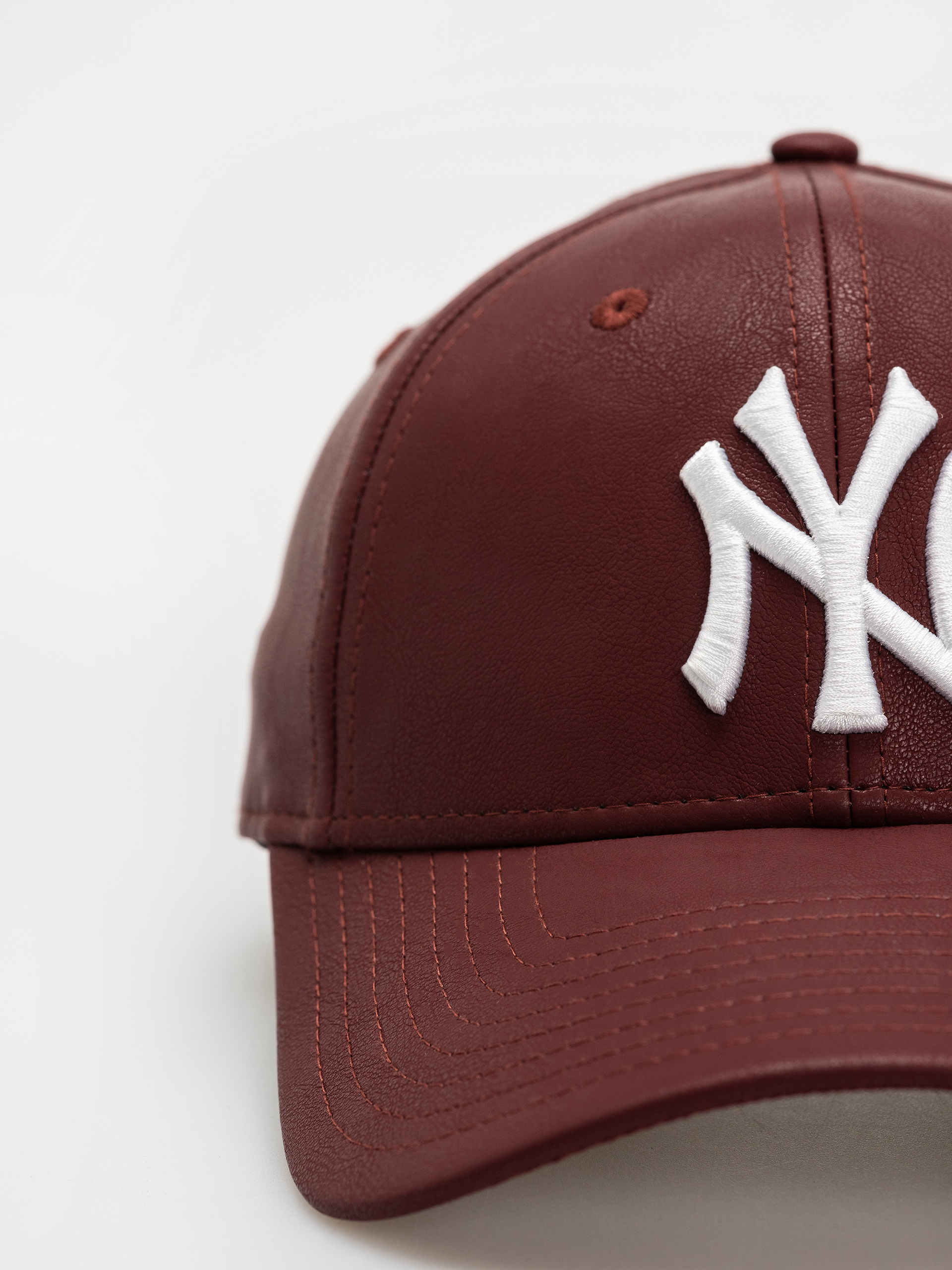 New Era Crinkled Pu 9Forty New York Yankees Wmn Cap (dark red)