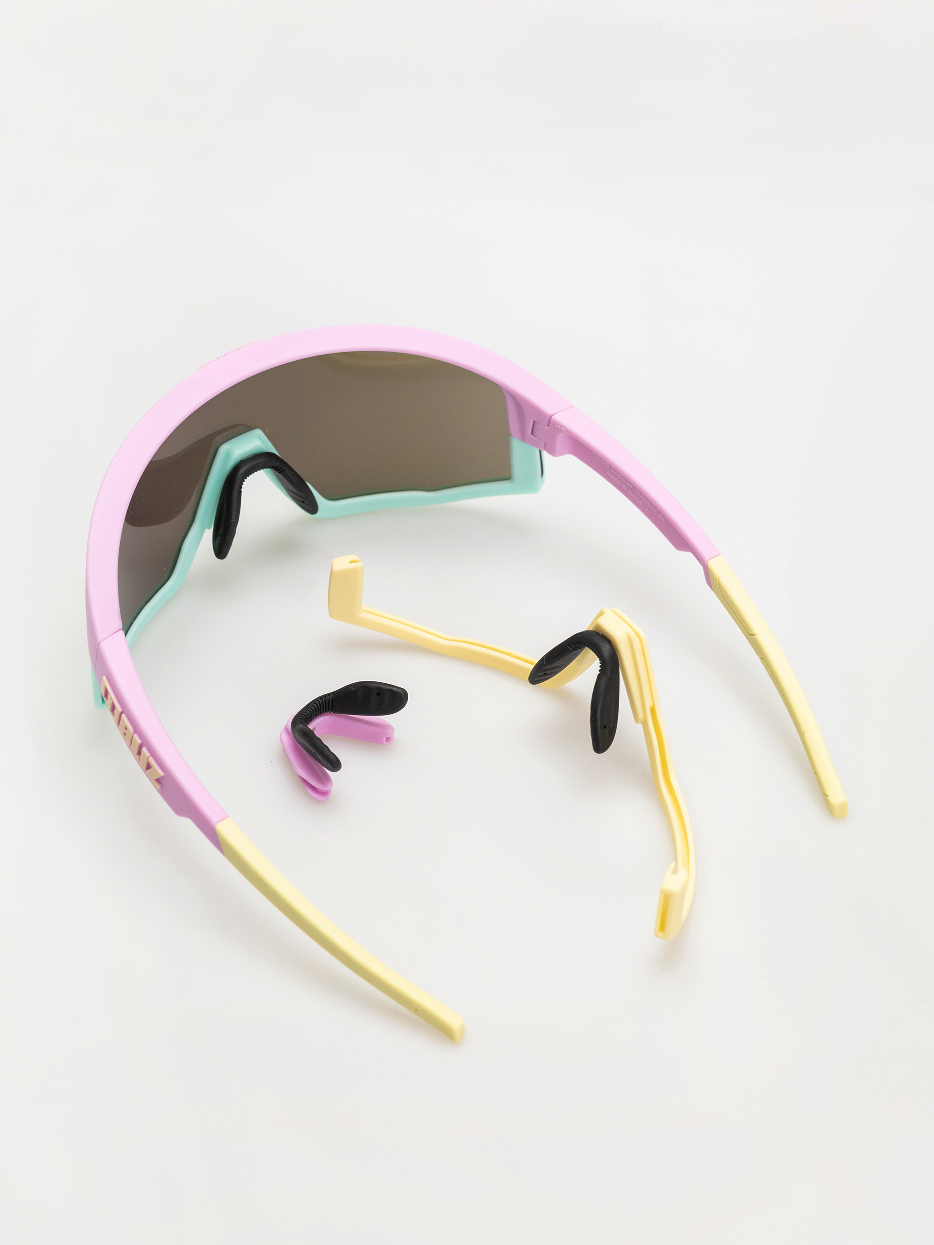 Bliz Fusion Sonnenbrille (matt pastel purple w yellow logo matt mint jawbone + spare jawbone in yellow/brown w pink multi)