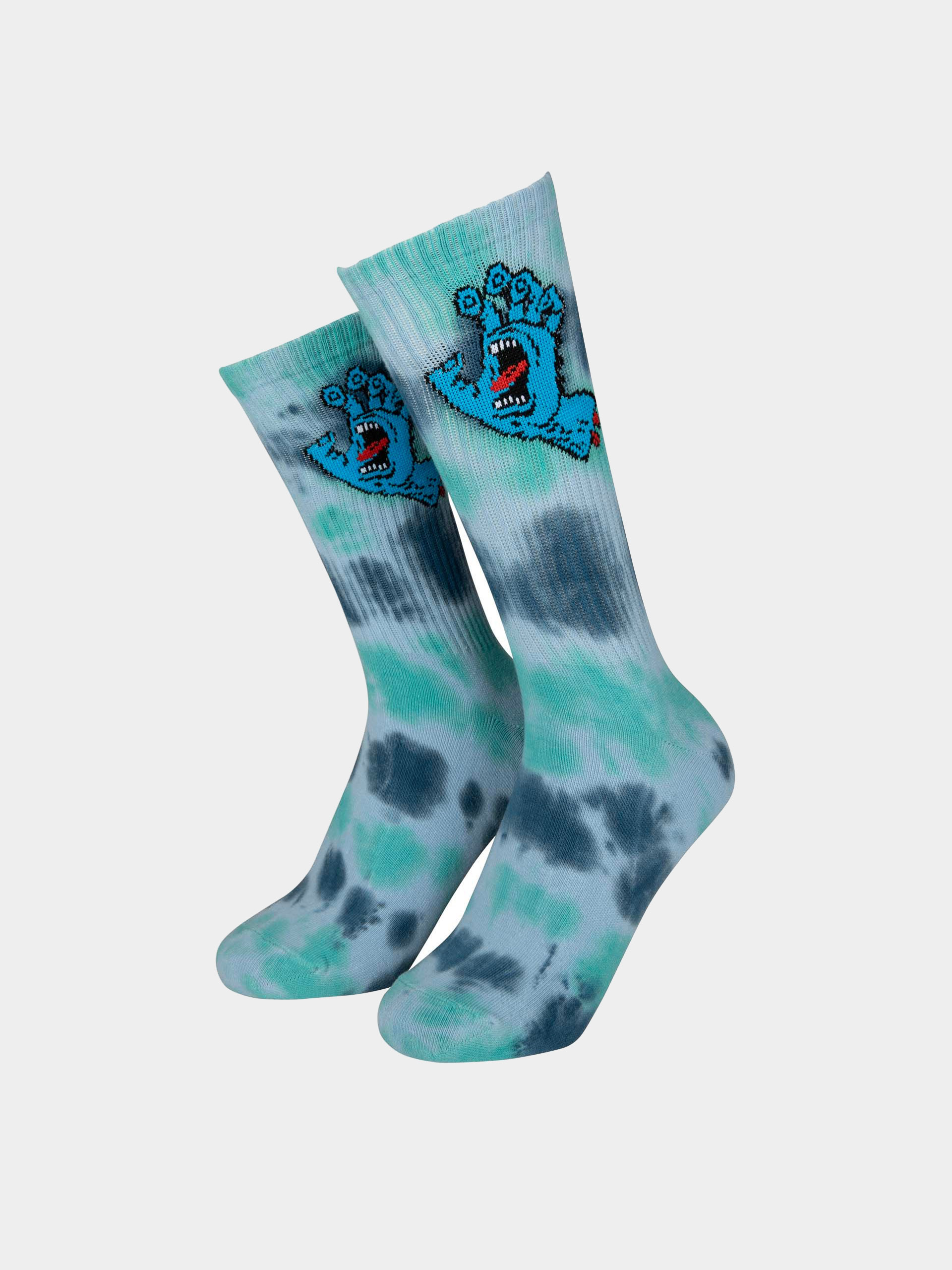 Santa Cruz Socks Screaming Hand Tie Dye (fresh blue tie dye)