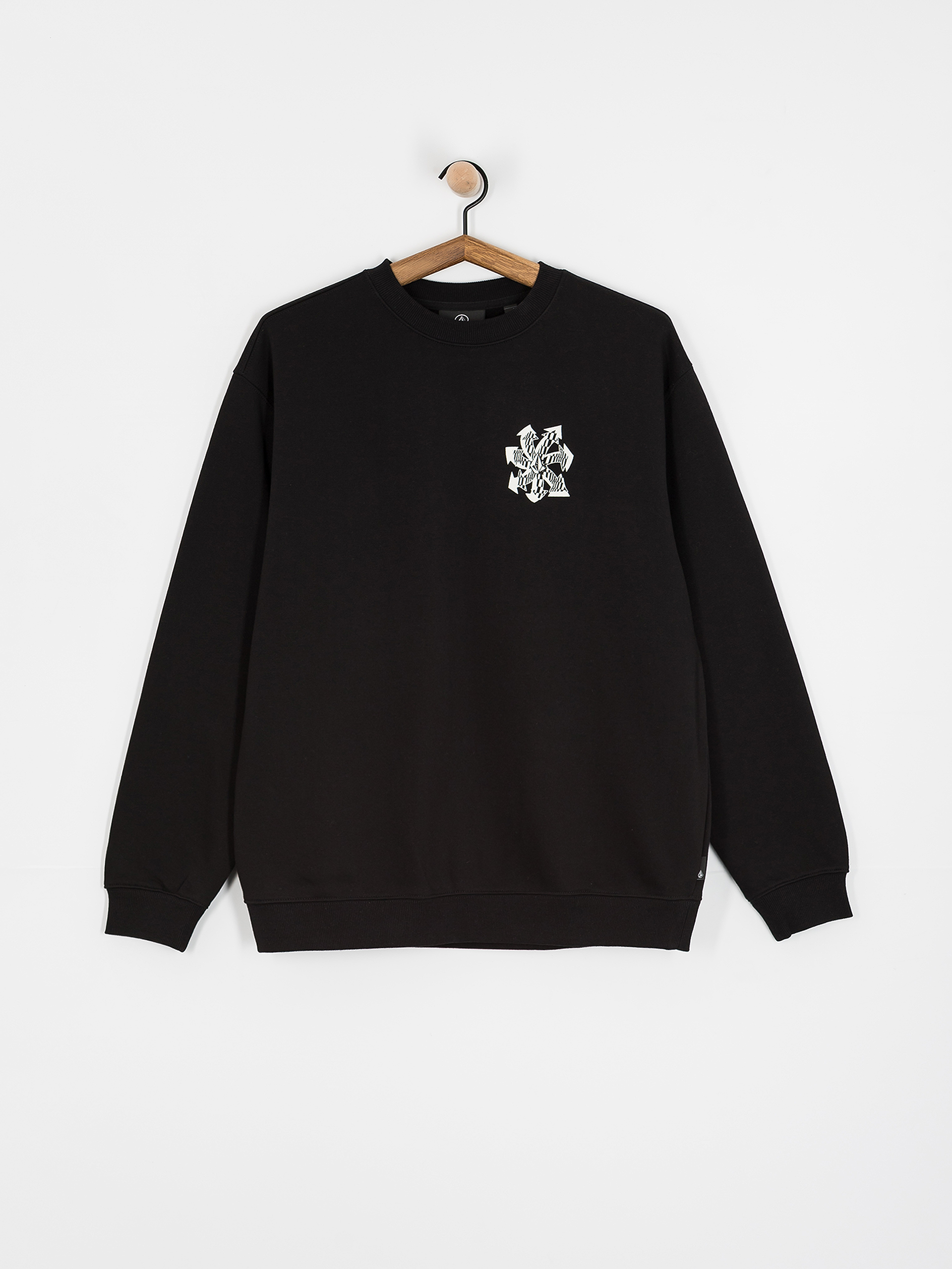 adidas Star Wheel Crew Sweatshirt - black (black/olistr) adidas Star Wheel Crew Sweatshirt - black (black/olistr)