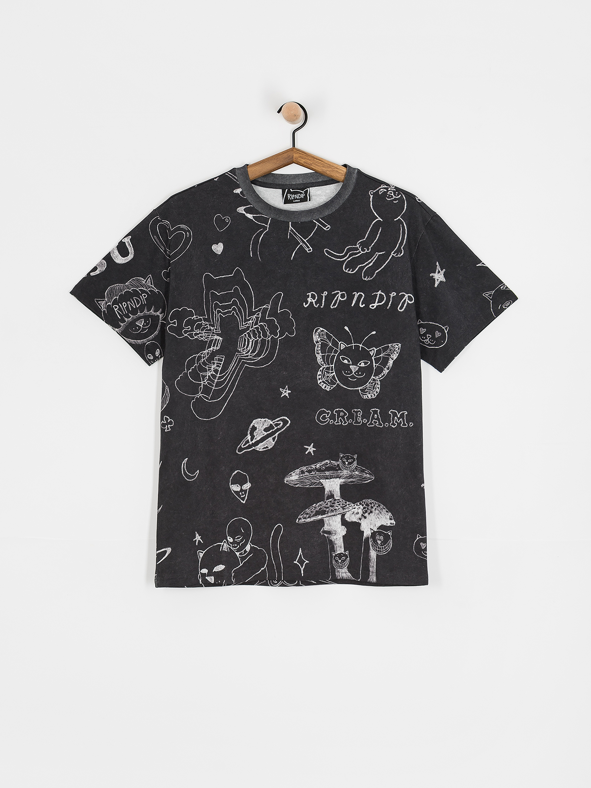 RipNDip T-Shirt Nermal Domination (black wash)