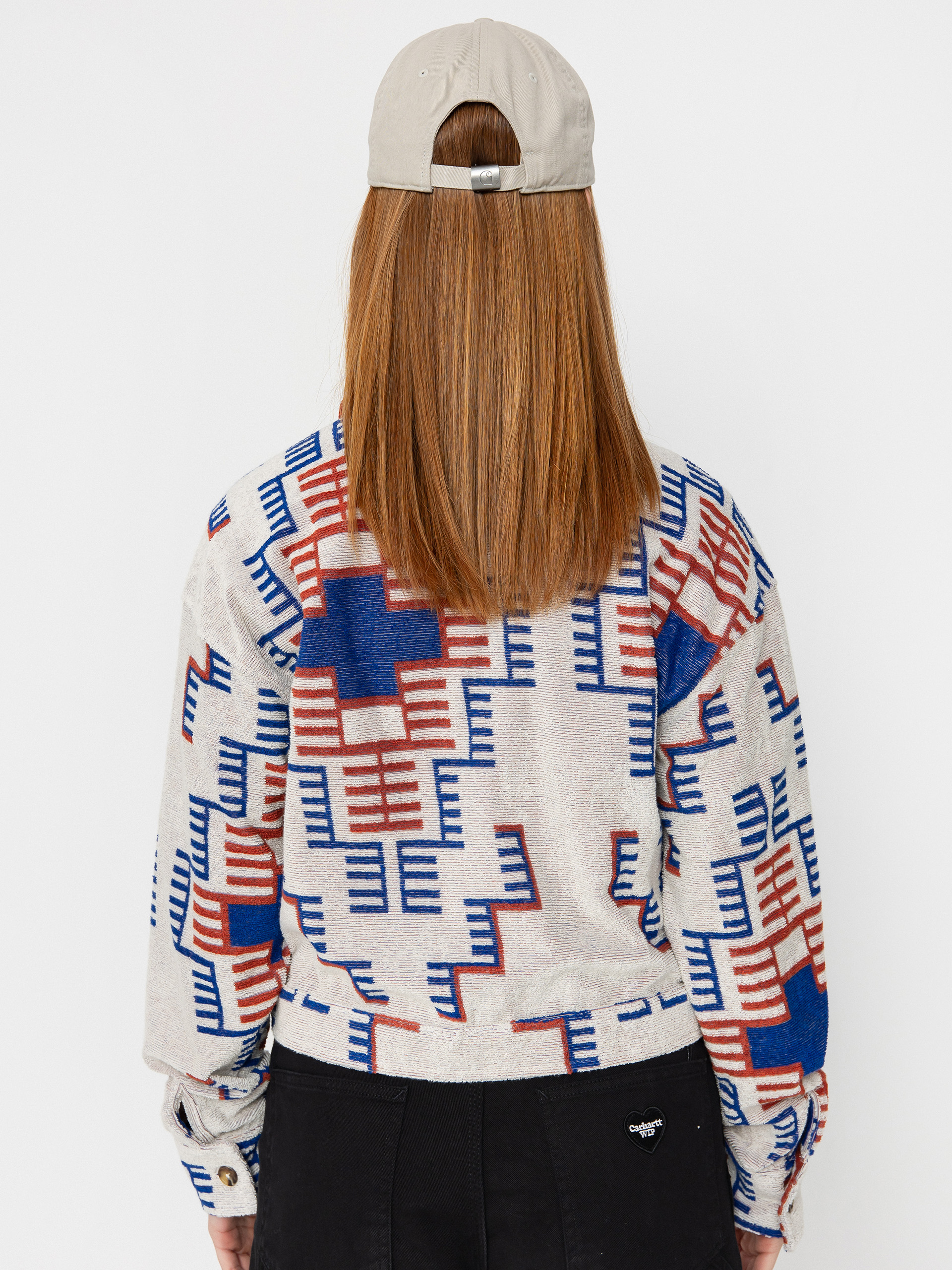 Brixton Trail Terry Cloth Trucker Wmn Jacke (electronic indigo pattern)