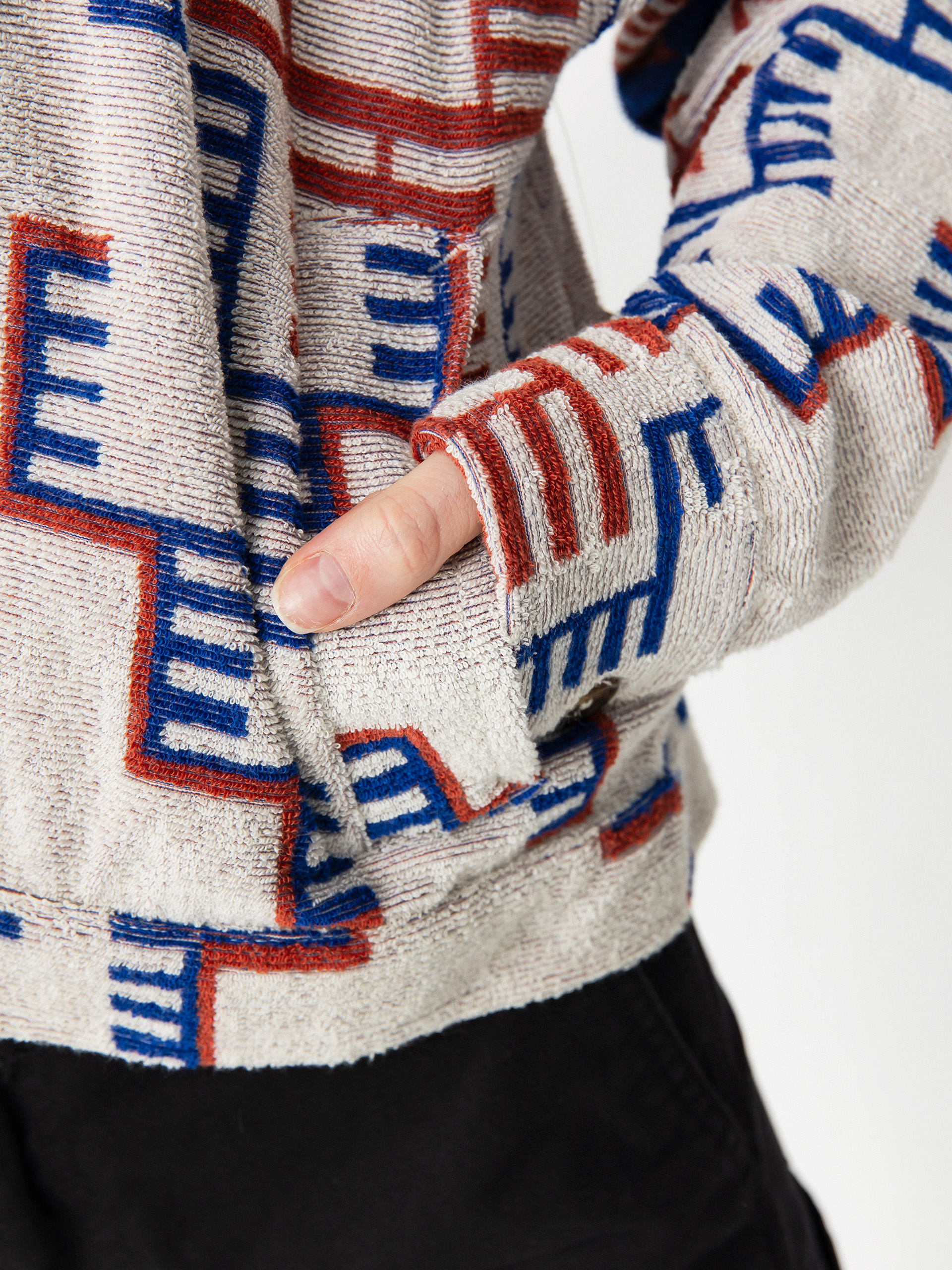 Brixton Trail Terry Cloth Trucker Wmn Jacke (electronic indigo pattern)