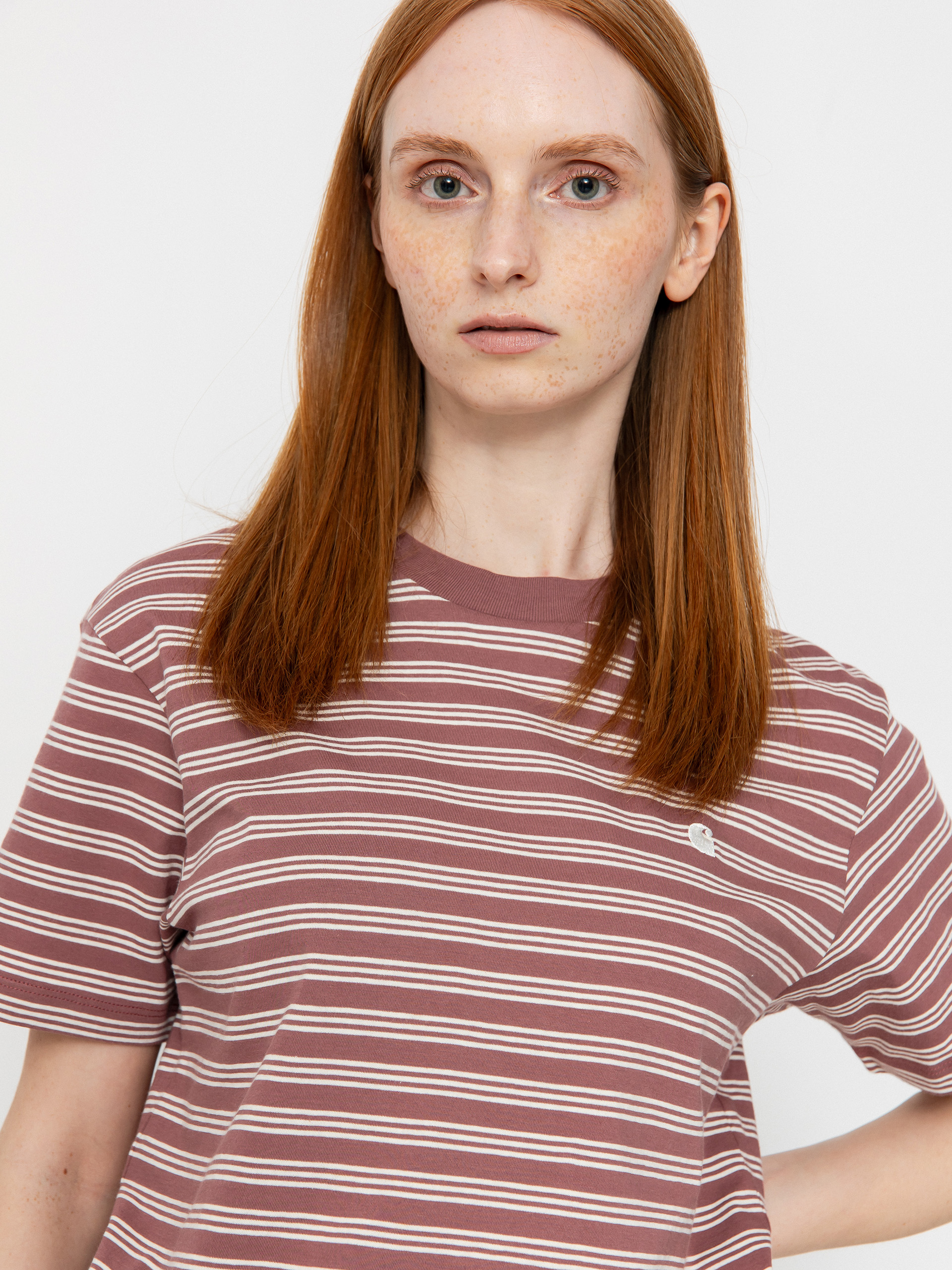 Carhartt WIP Sydney Wmn T-Shirt (sydney stripe/dusky pink)