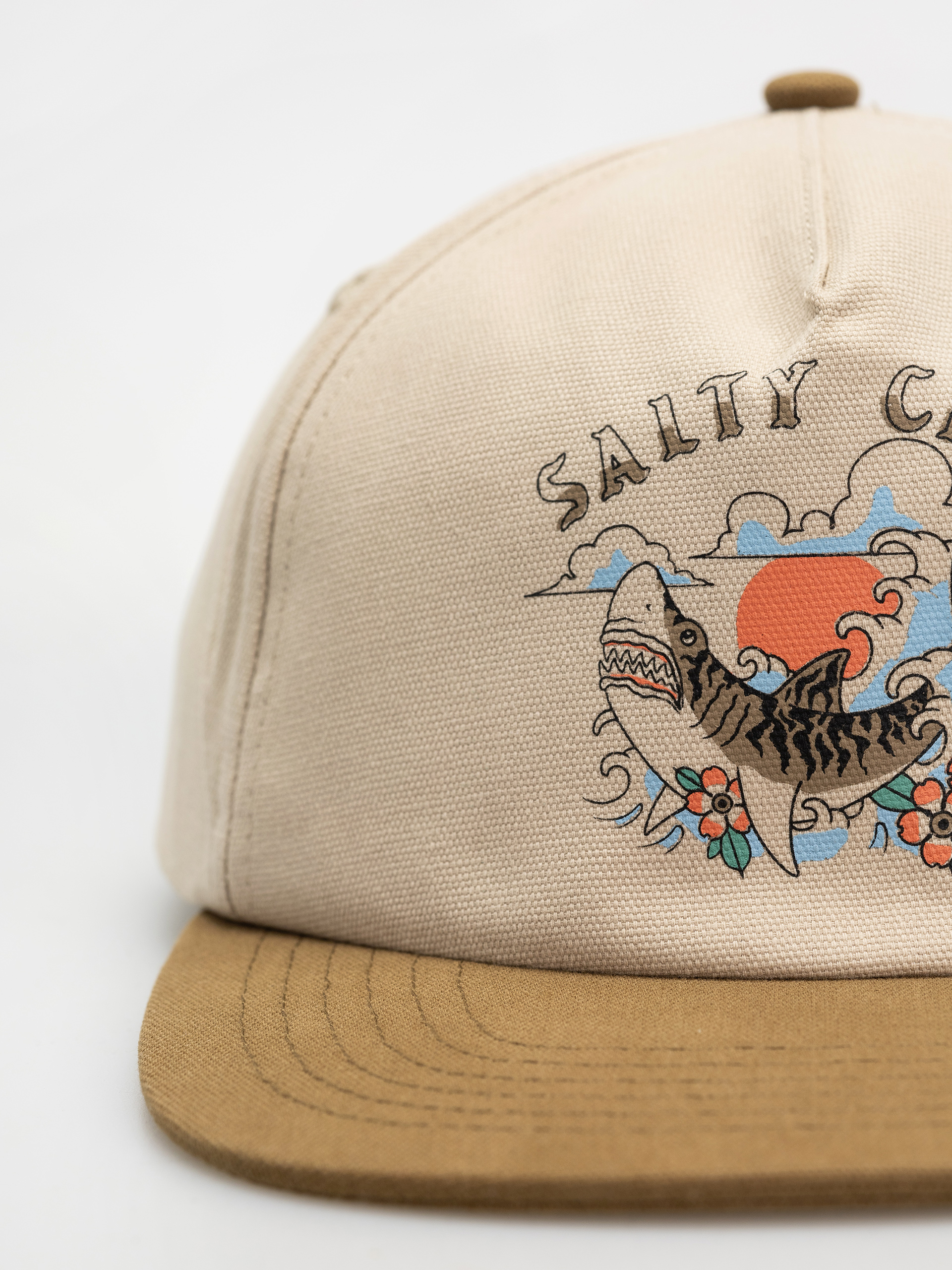 Salty Crew Hopper 5 Panel Cap (oyster/brown)