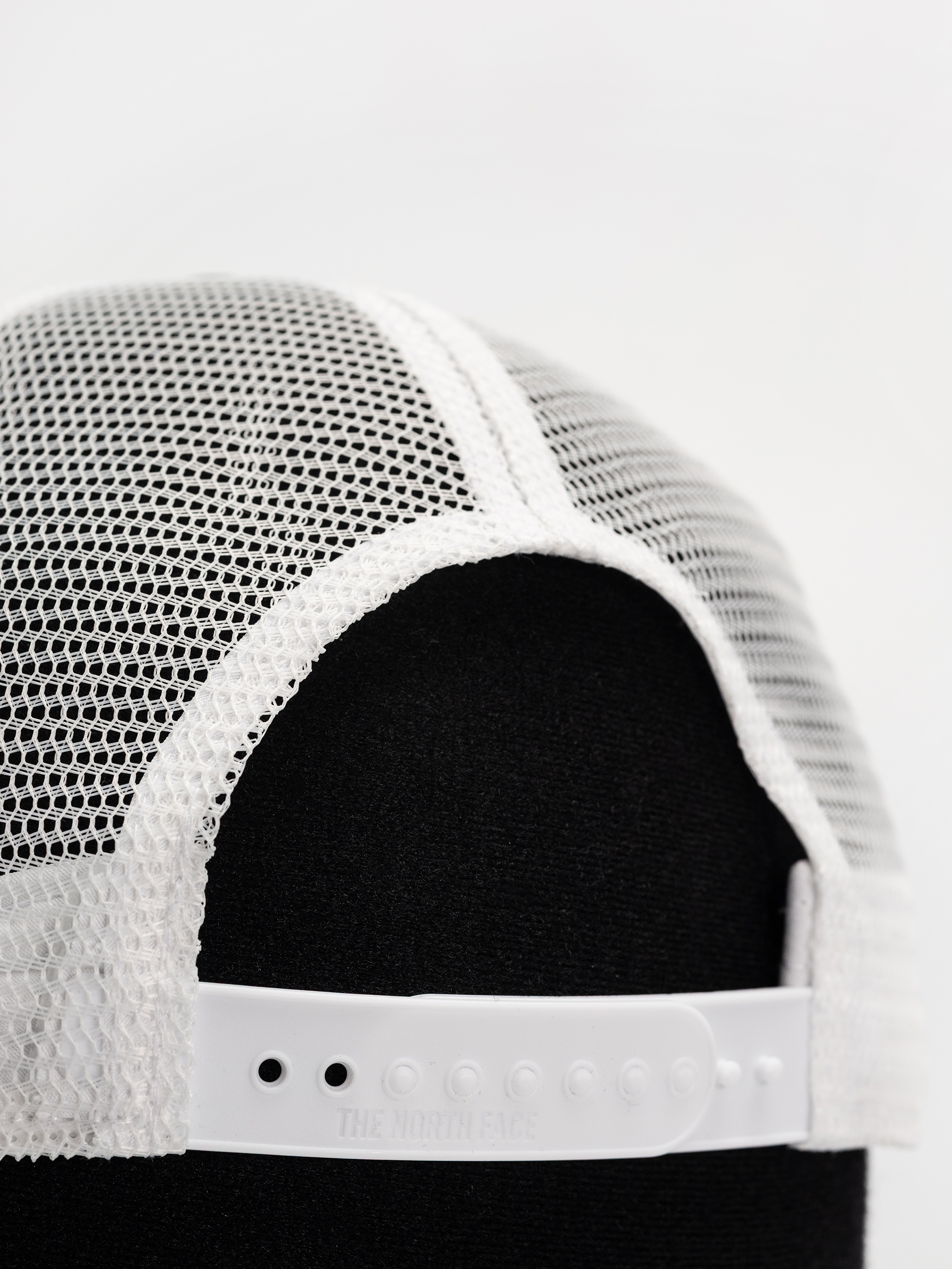 The North Face Half Dome Trucker Cap (denim/leather patch)