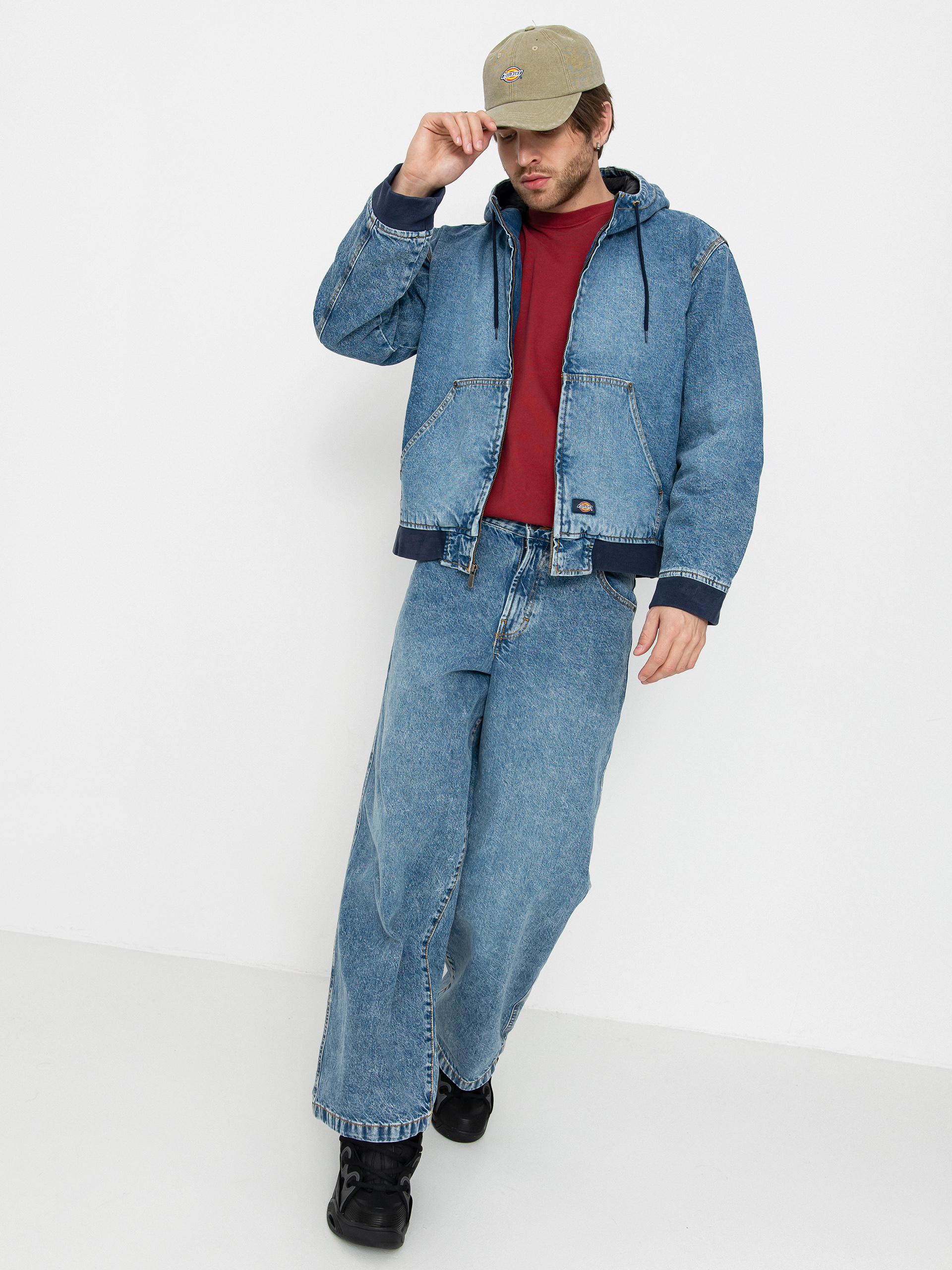 Dickies Hooded Jacket - blue (rinsed blue w/ fade)
