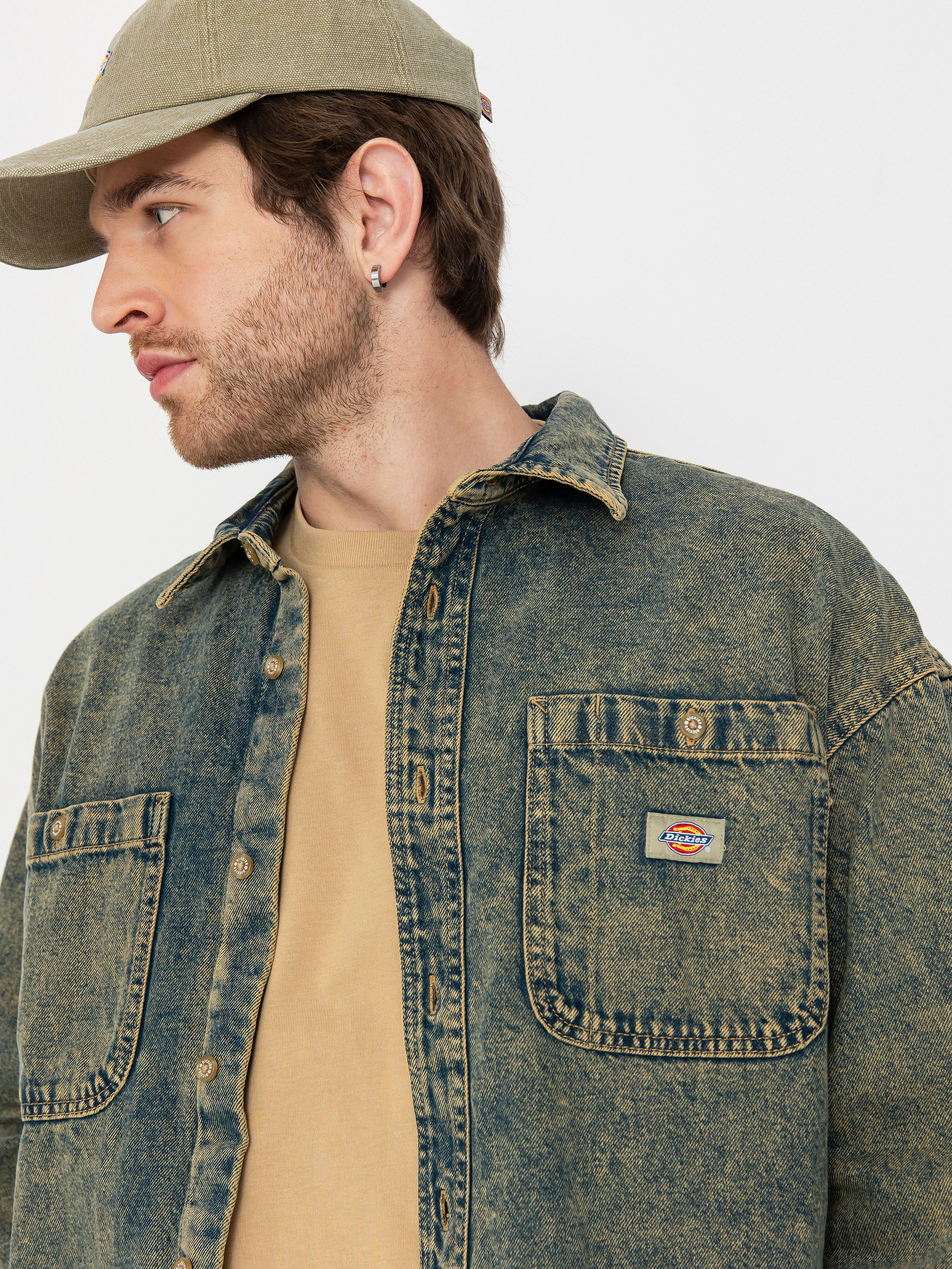 Dickies Houston Shirt (yellow fade indigo)