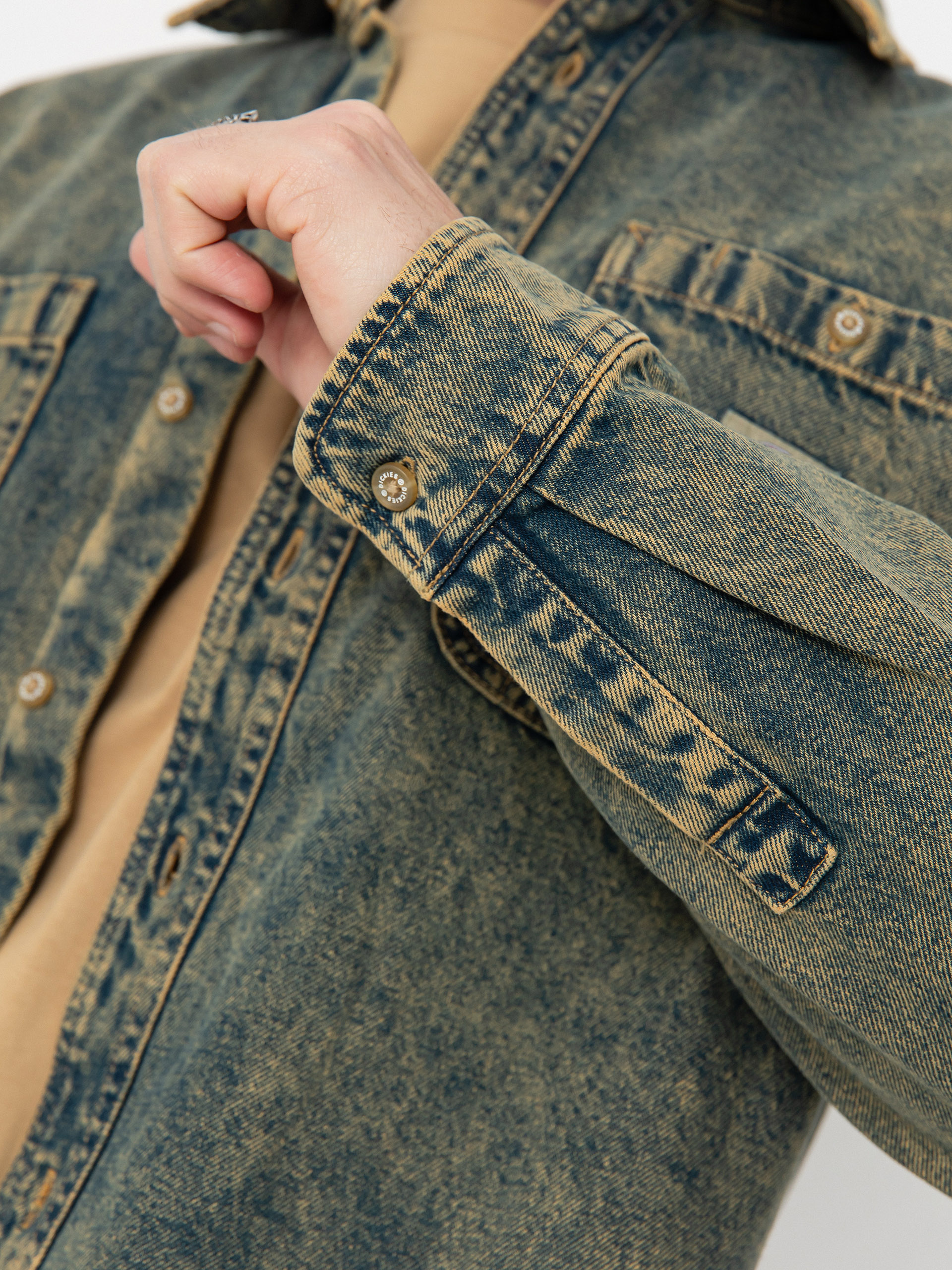 Dickies Houston Shirt (yellow fade indigo)