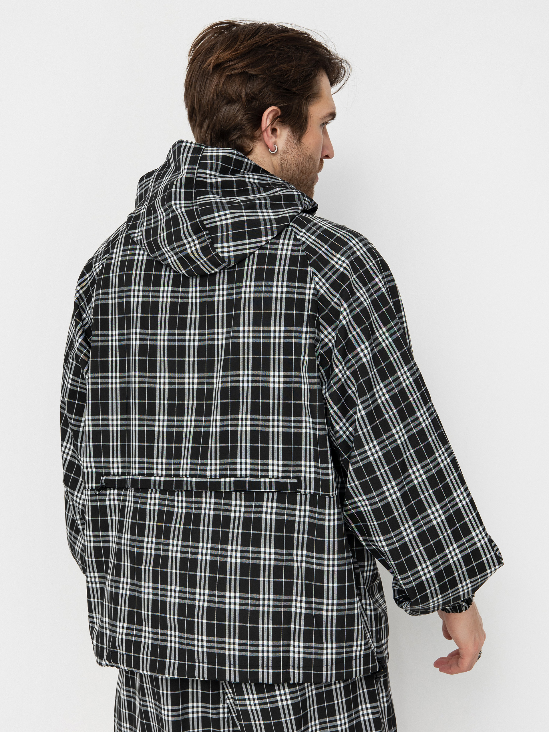 Wasted Paris Yard Tartan Windbreaker Jacket - black (black