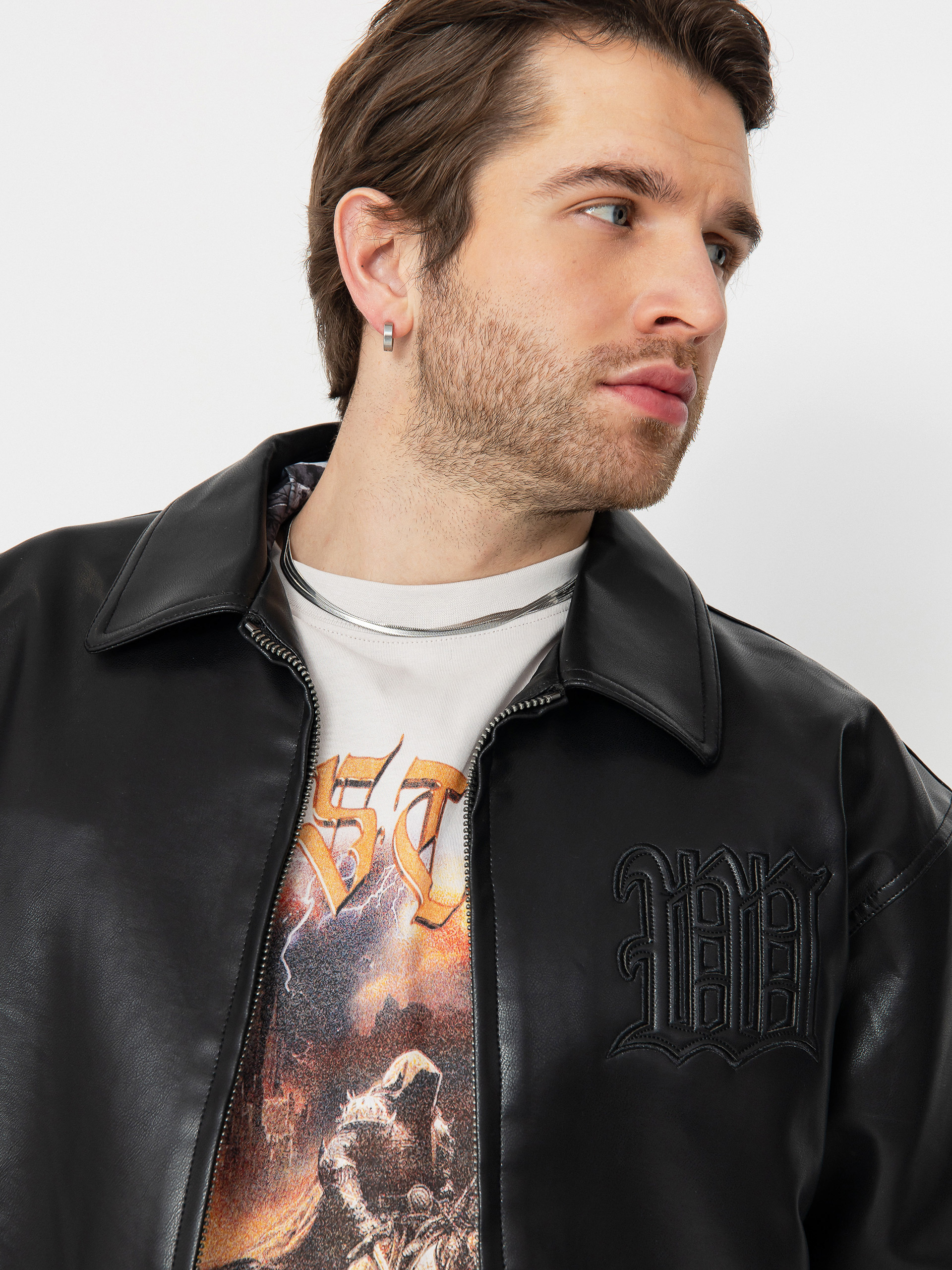 Wasted Paris Kingdom Curve Varsity Jacke (black)