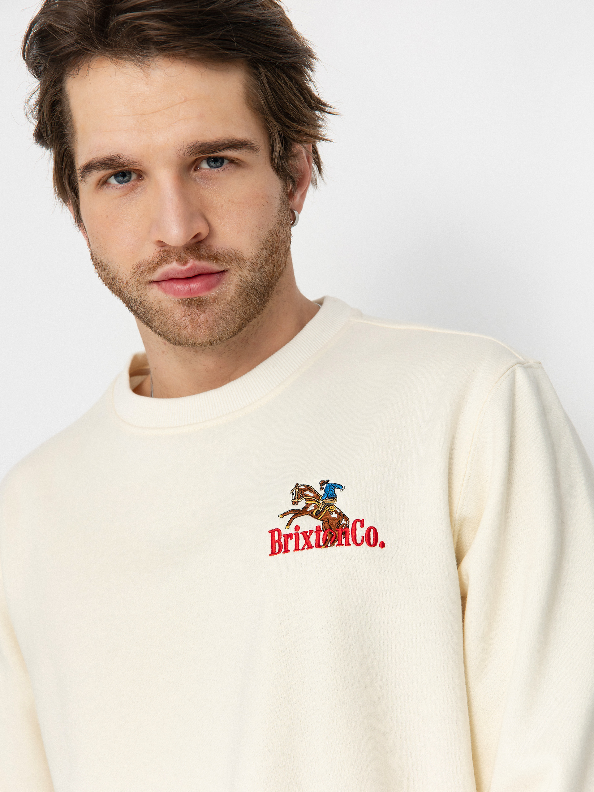 Brixton Inwood Crew Sweatshirt (egret white)