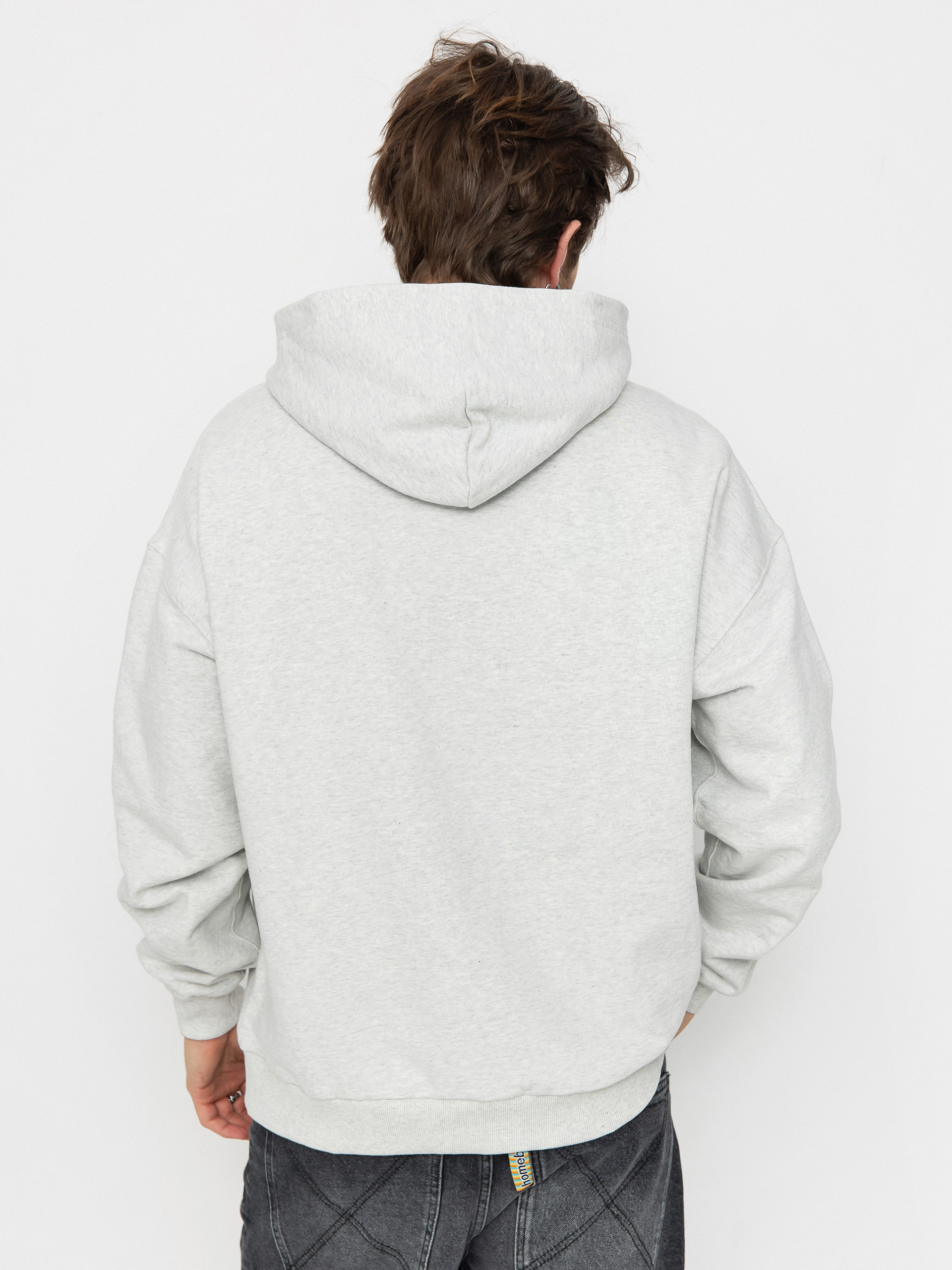 Brixton Embroidered Heavy Weight HD Hoodie (heather grey ash)