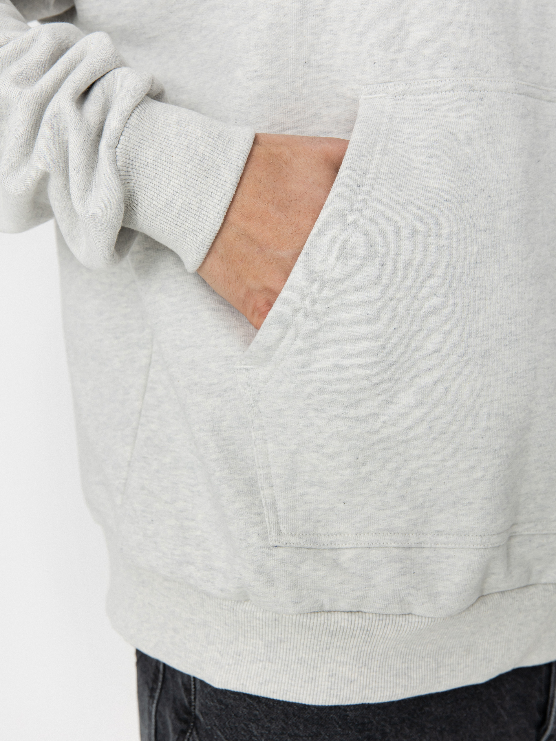 Brixton Embroidered Heavy Weight HD Hoodie (heather grey ash)