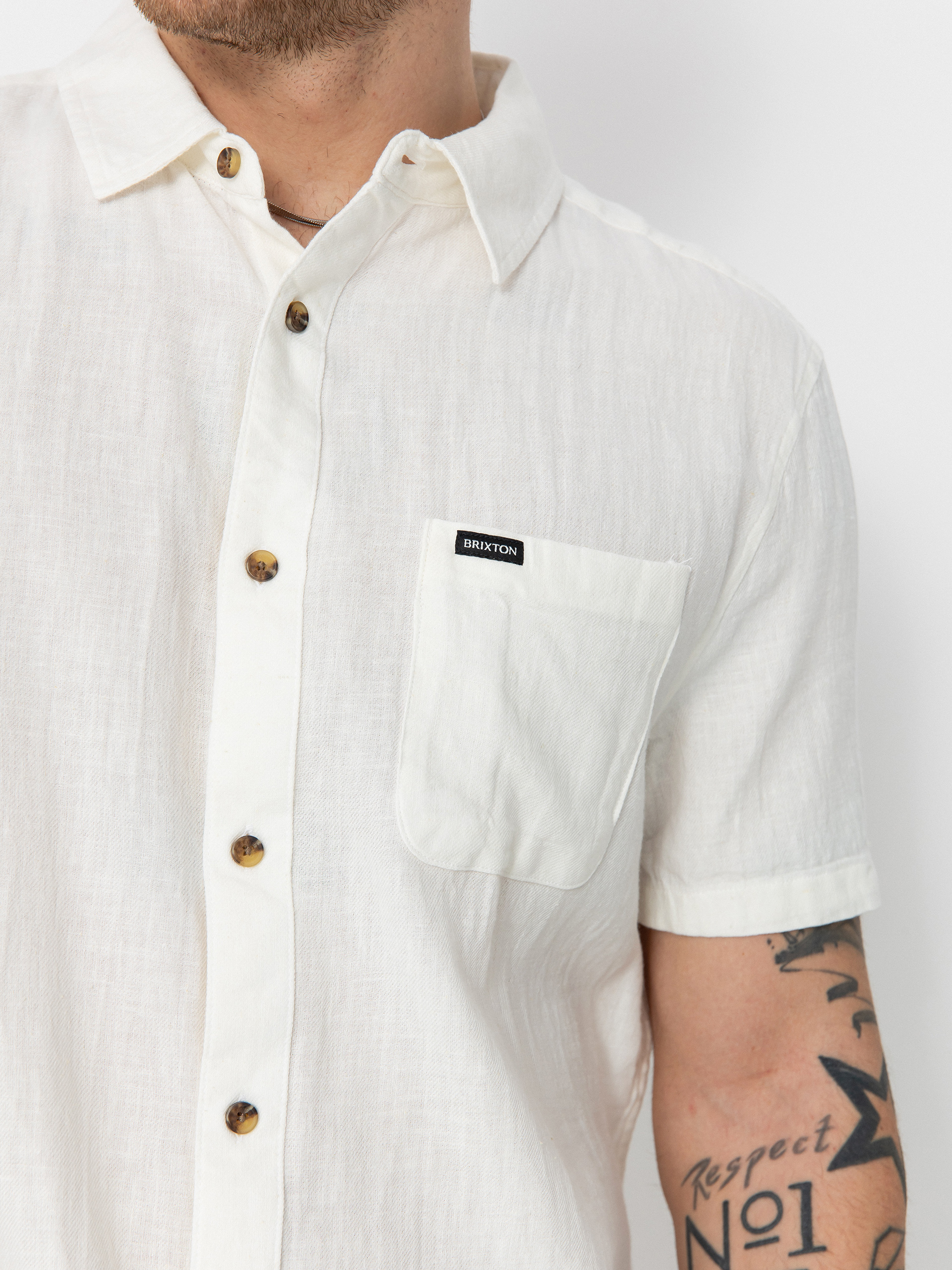 Brixton Charter Org Cttn Shirt (egret white)