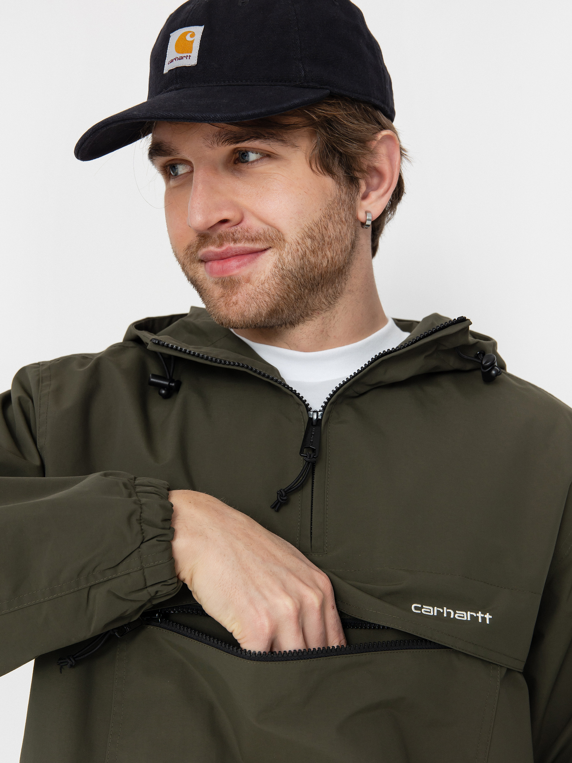 Carhartt WIP Windbreaker Jacket (turtle/white)