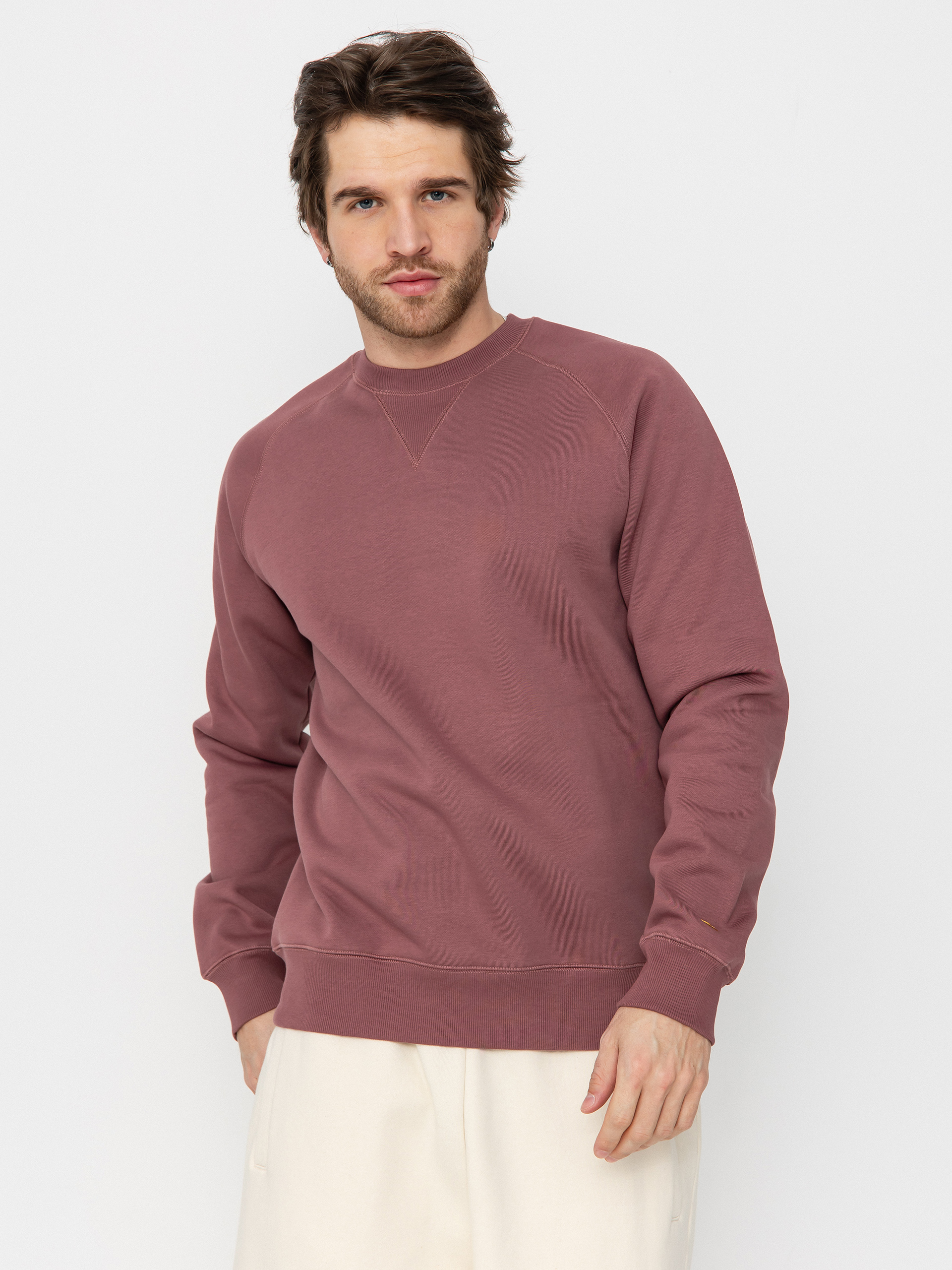 Tシャツ・カットソー Carhartt Wip S S Chase Dusty Fuchsia Gold Cotton T-Shirt Carhart WIP Chase T-Shirt - Dusty Fuchsia | Urban Excess