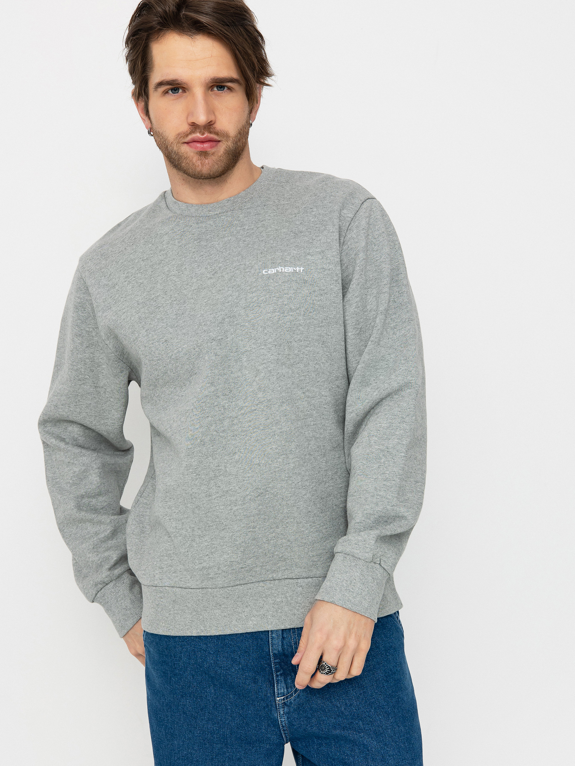 スウェット・トレーナー Carhartt WIP \"Script Embroidery\" sweatshirt Carhartt WIP Script Embroidery Sweatshirt | Black / White
