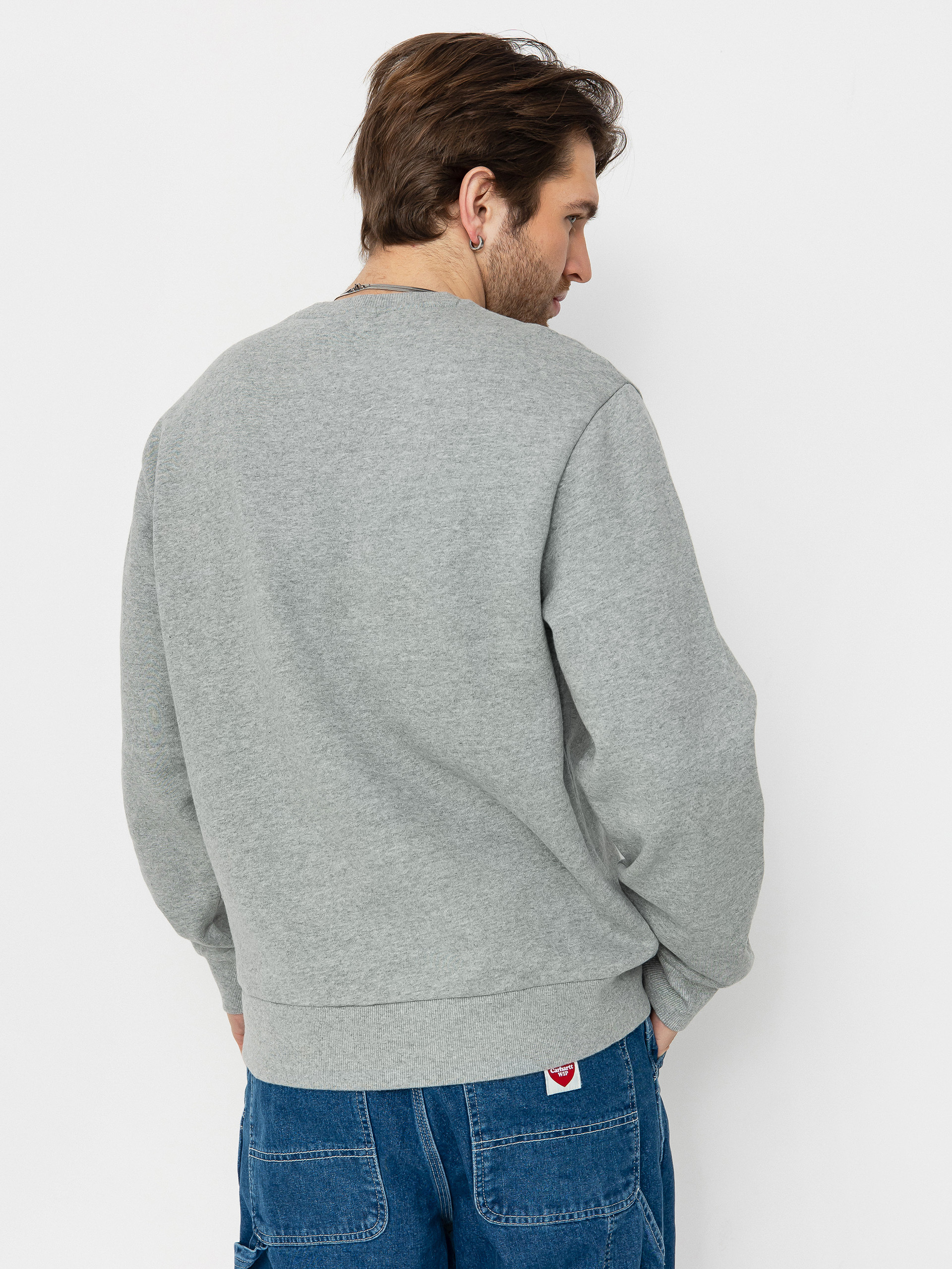 Carhartt WIP Script Embroidery Sweatshirt (grey heather/white)