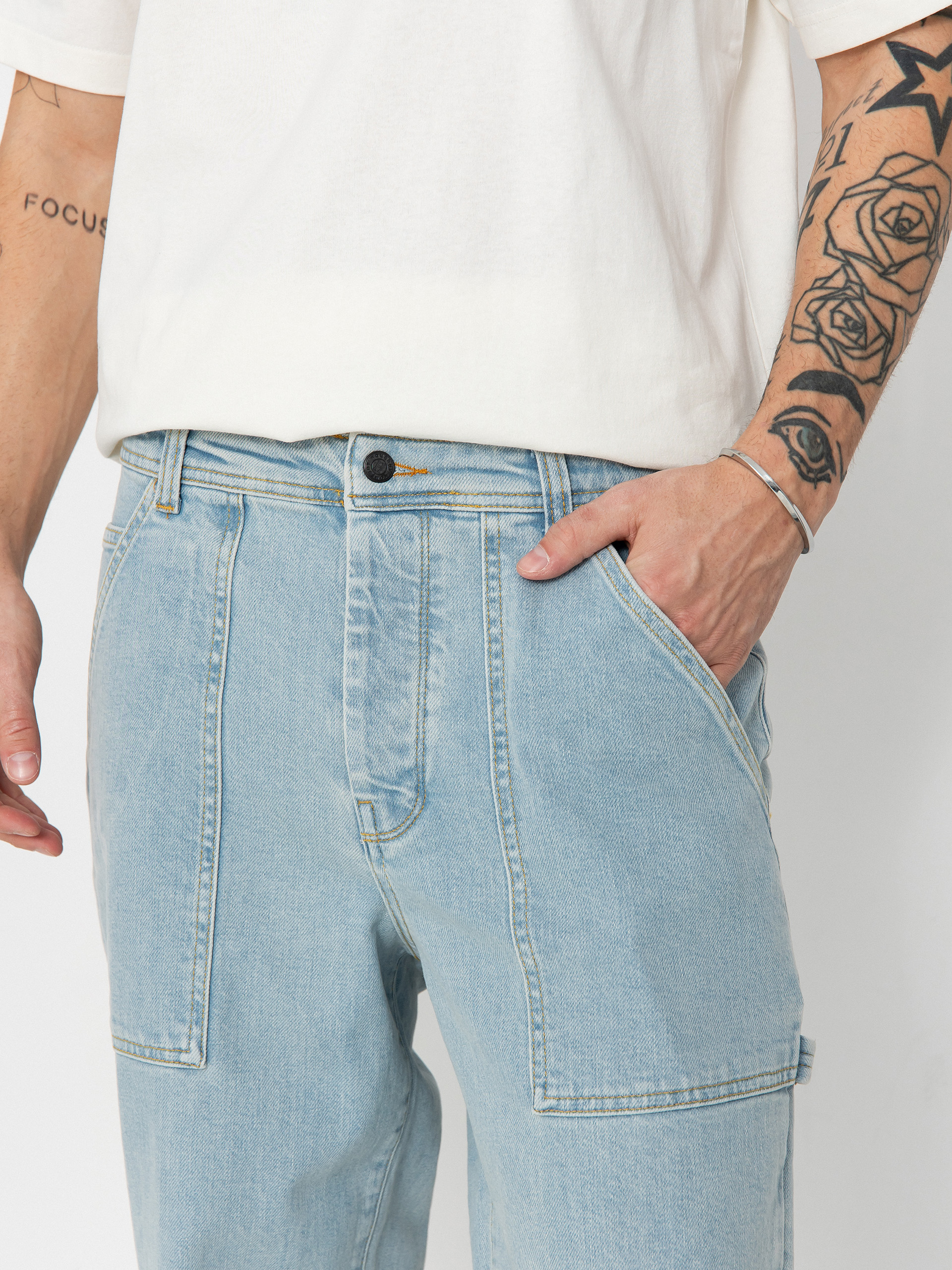 Homeboy X Tra Work Pants Denim Hose (moon)