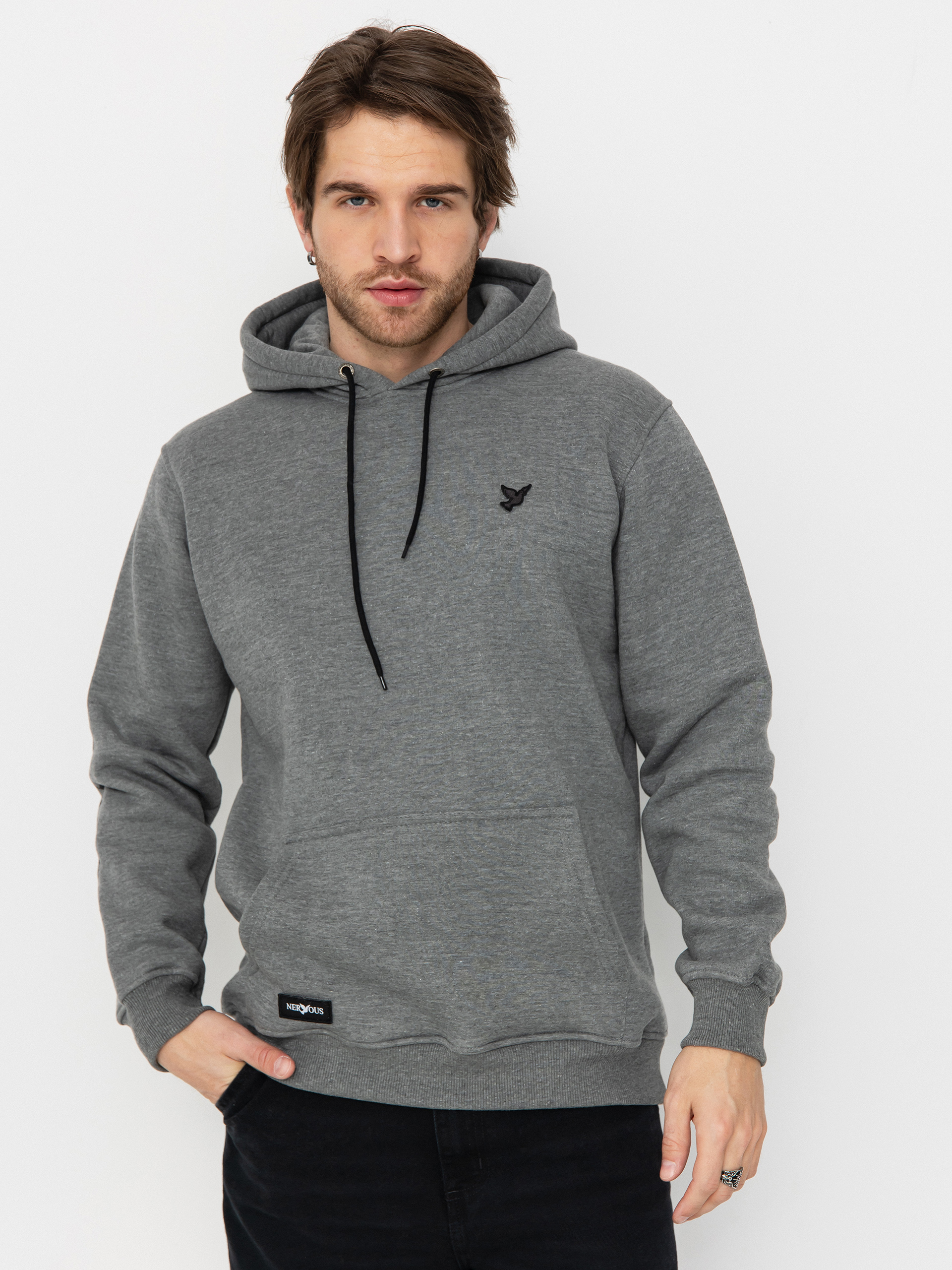Nervous Icon HD Hoodie (light heather)