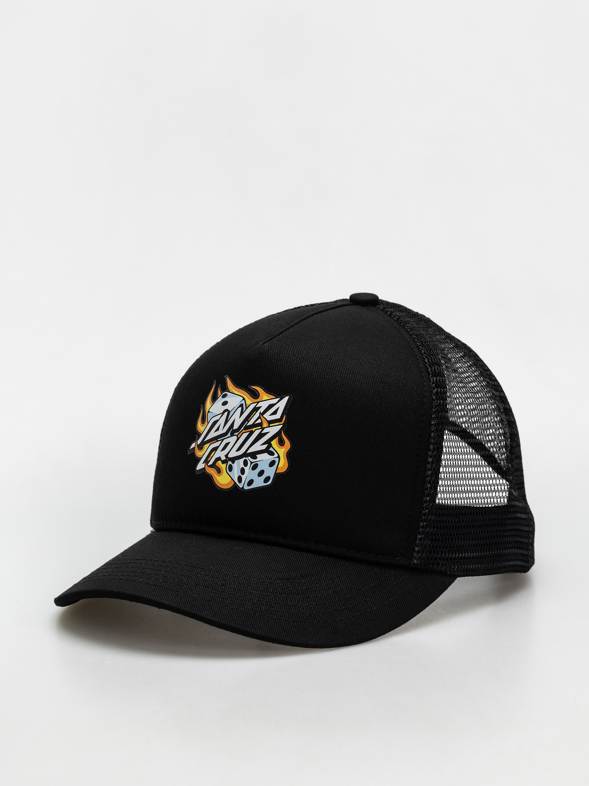 Santa Cruz Cap Flaming Dice Dot (black)