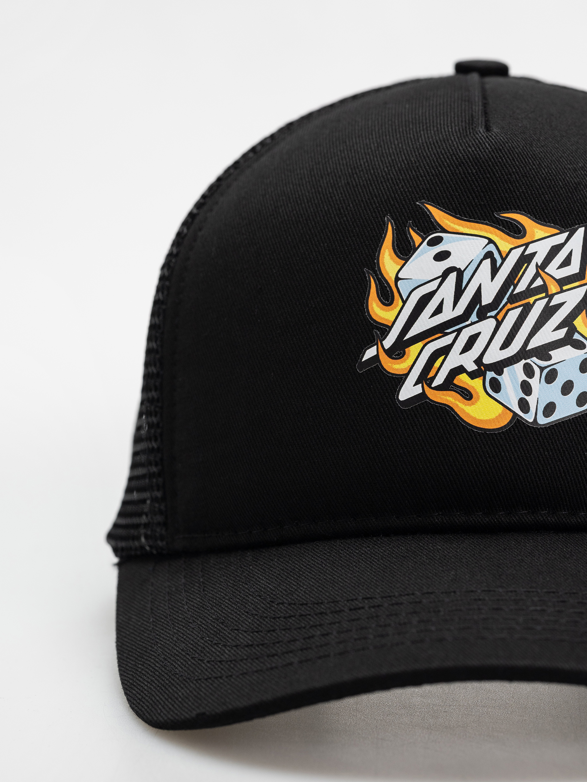 Santa Cruz Cap Flaming Dice Dot (black)