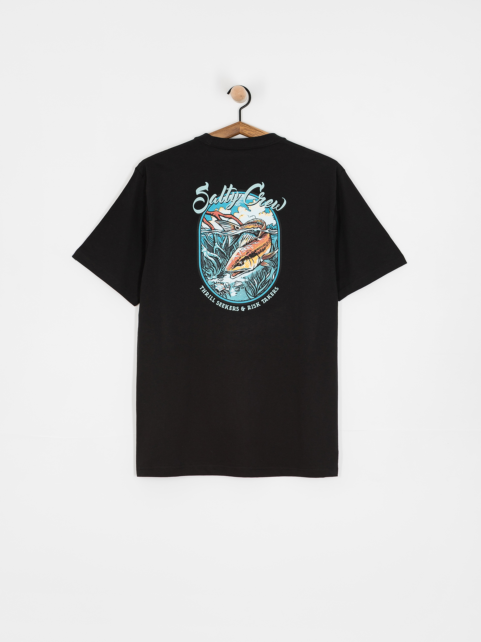 Salty Crew Red Fish Classic T-Shirt (black)