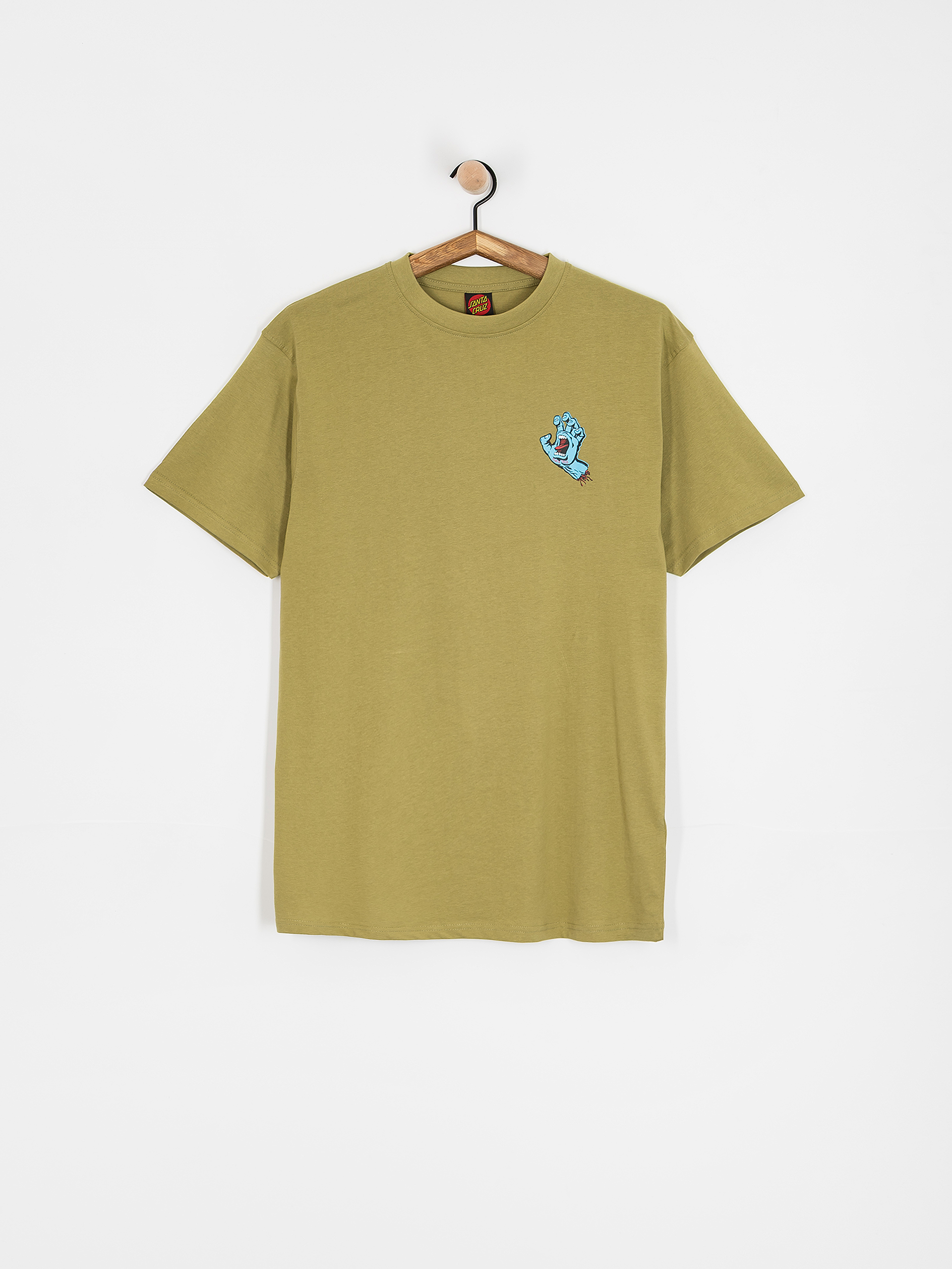 Santa Cruz T-Shirt Screaming Hand Chest - green (iguana)