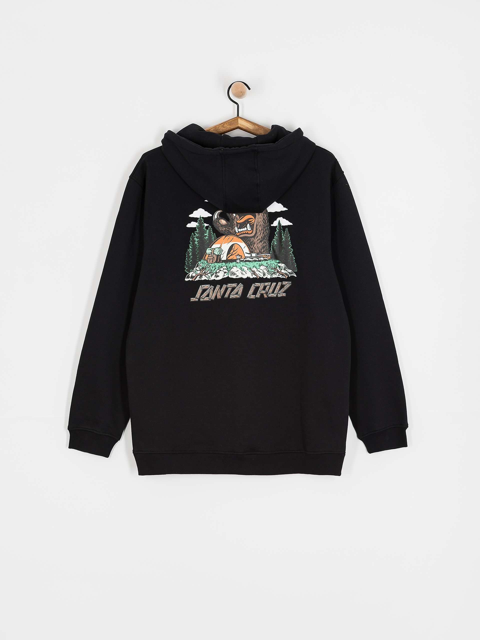 Santa Cruz Hoodie Screaming Grizzly HD - black (black)