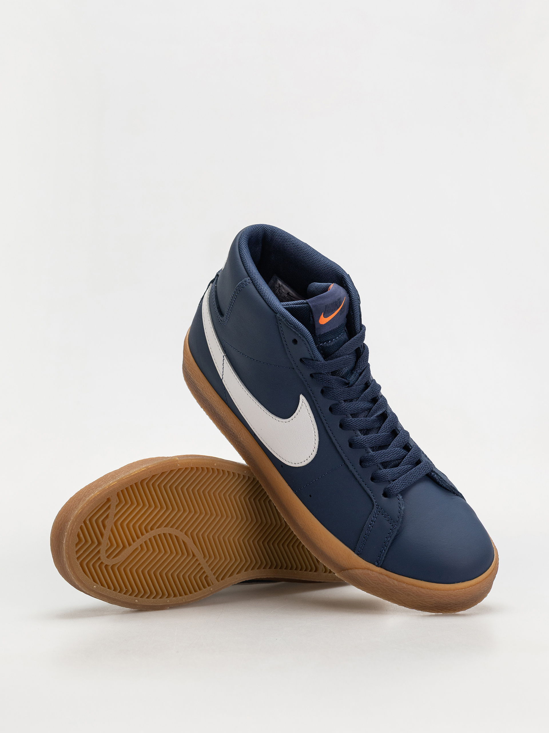 Nike SB Zoom Blazer Mid Iso Schuhe (navy/white navy gum light brown)