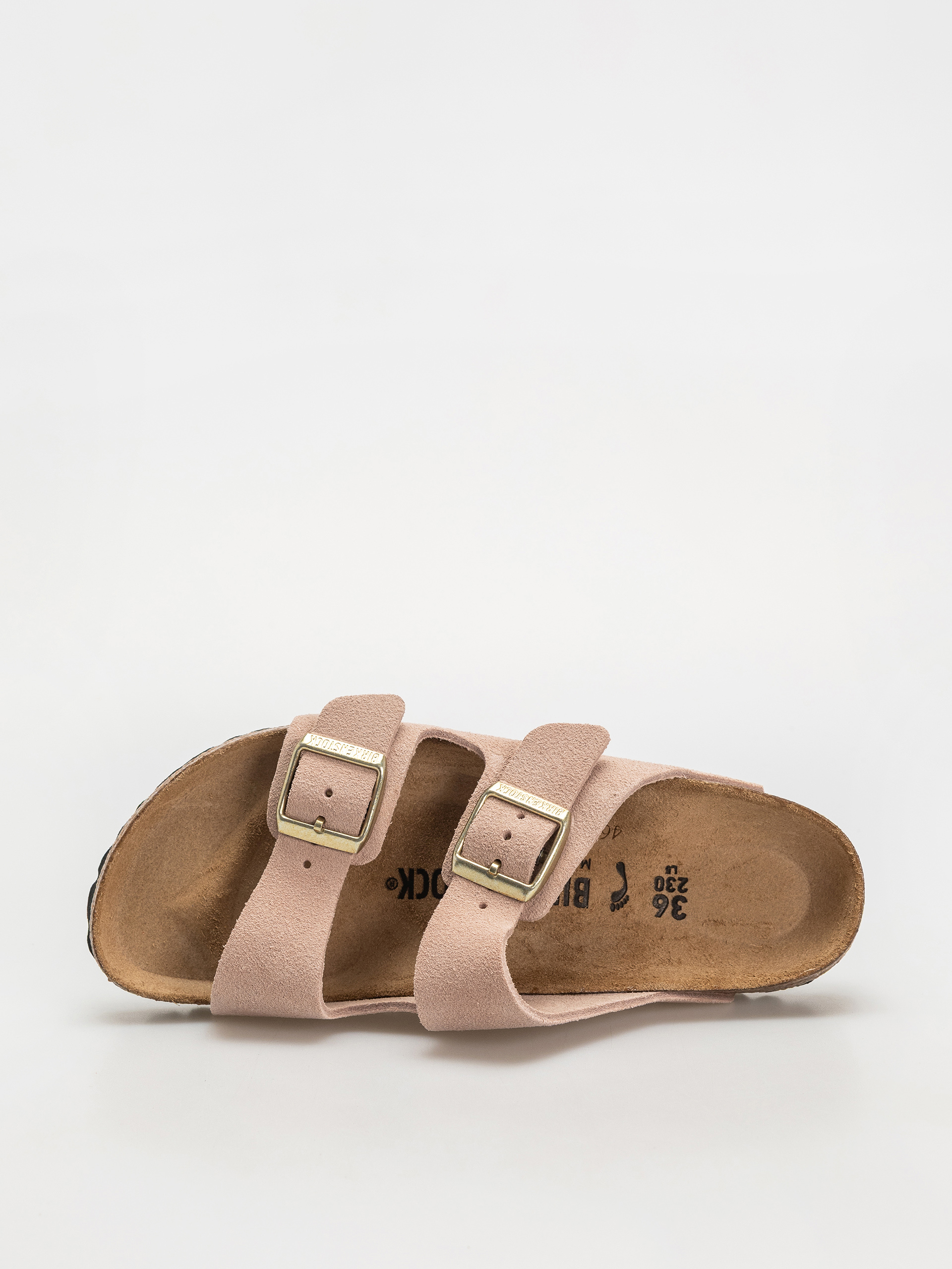Birkenstock Arizona Suede Leather Narrow Wmn Flip-flops (light rose)