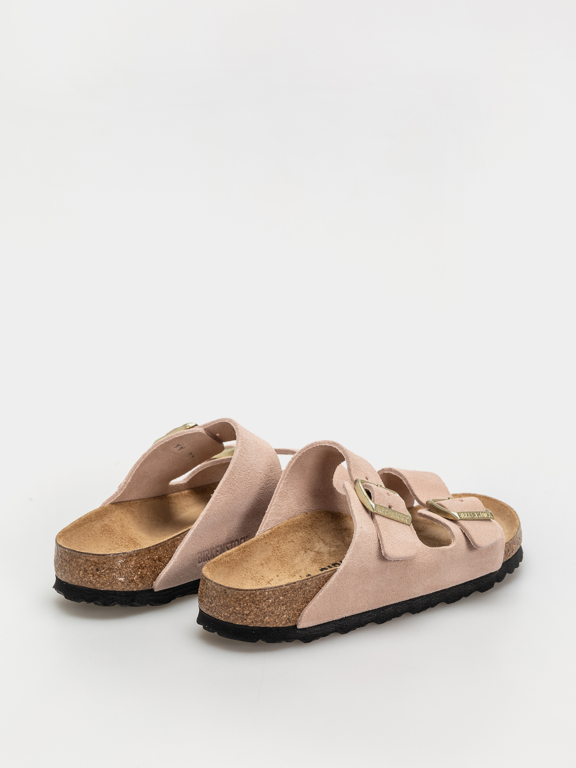 Birkenstock Arizona Suede Leather Narrow Wmn Flip Flops (light rose)