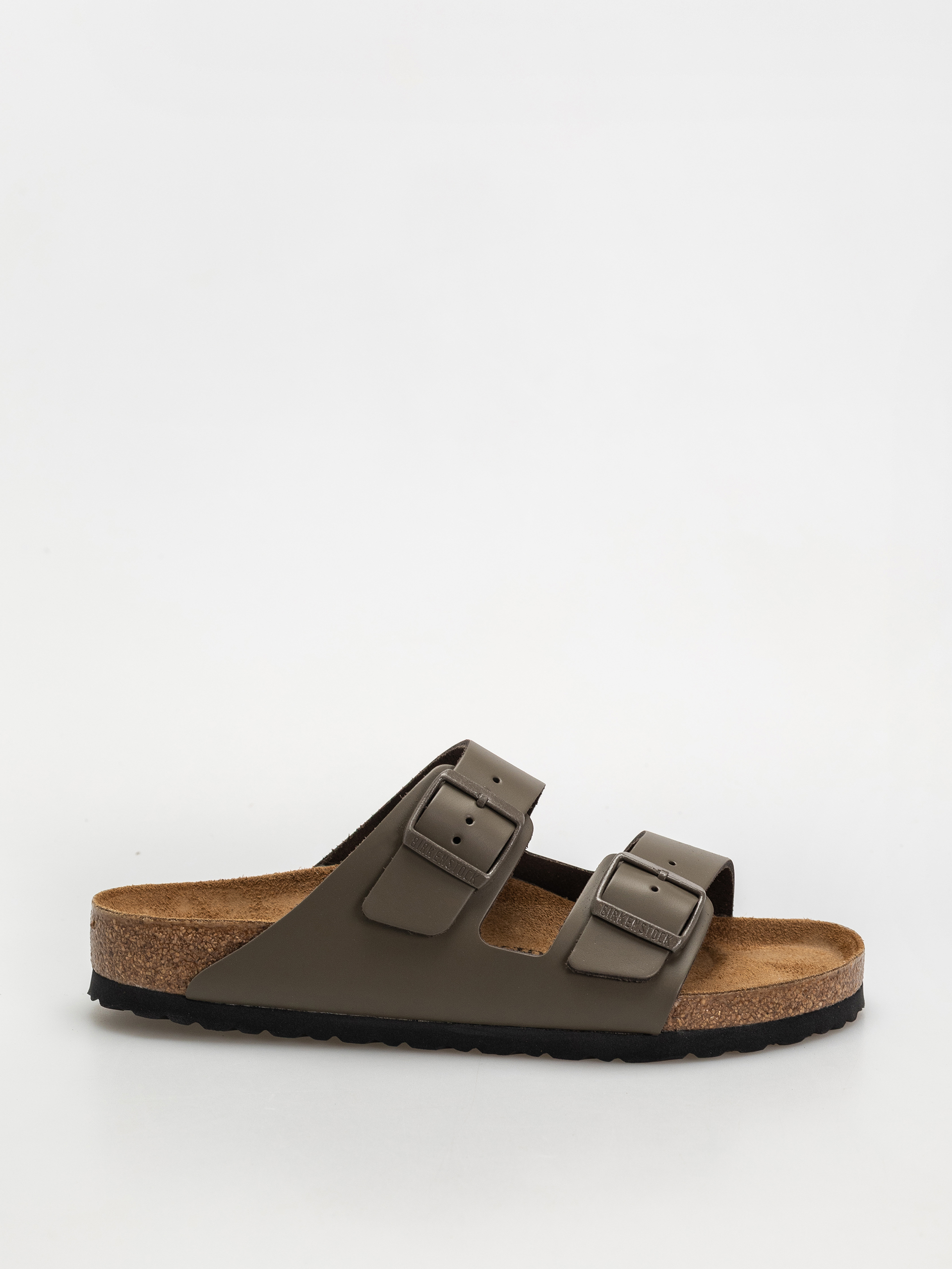 Birkenstock Arizona Natural Leather Regular Flip-flops (concrete gray)
