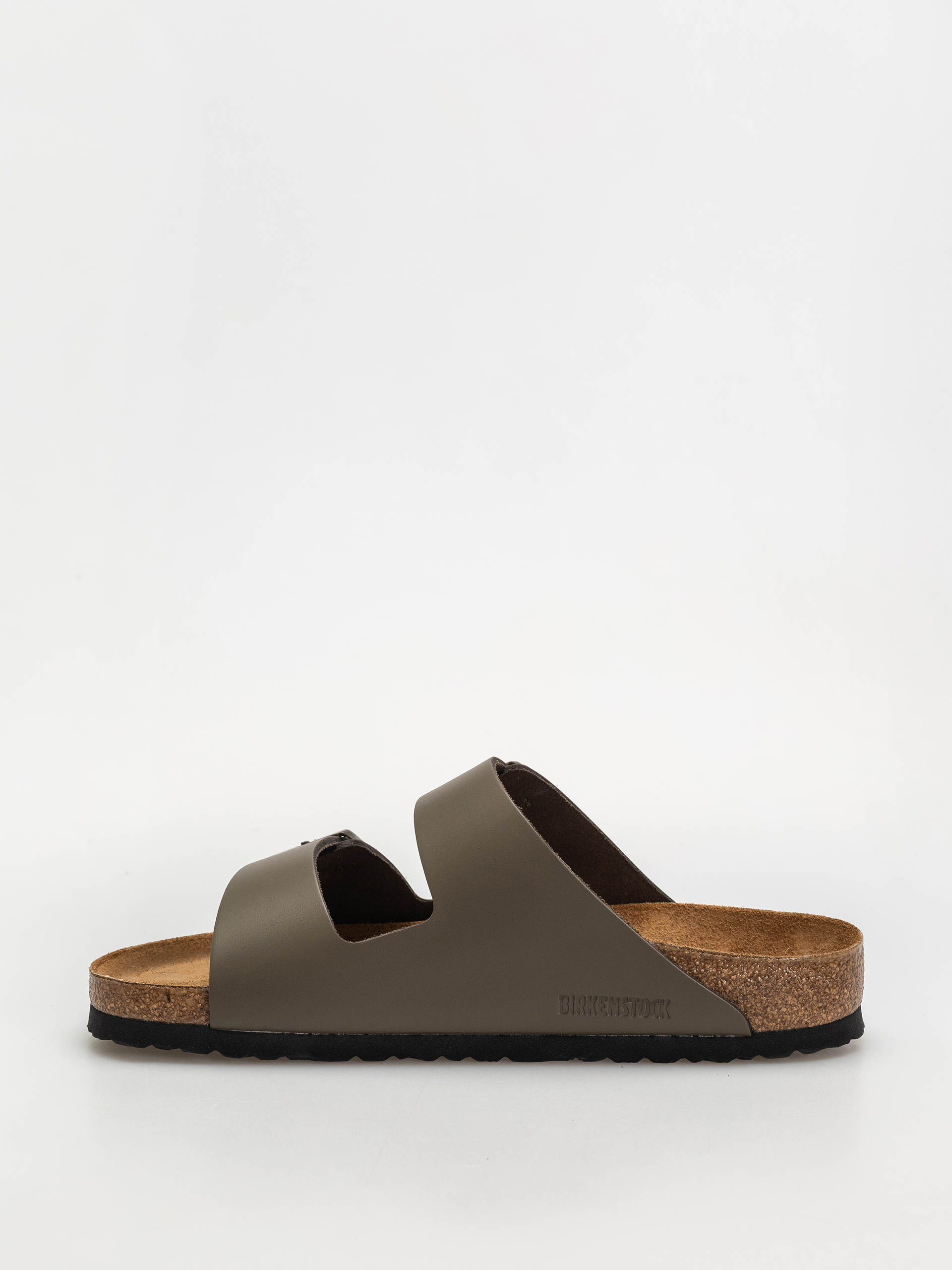 Birkenstock Arizona Natural Leather Regular Flip Flops (concrete gray)