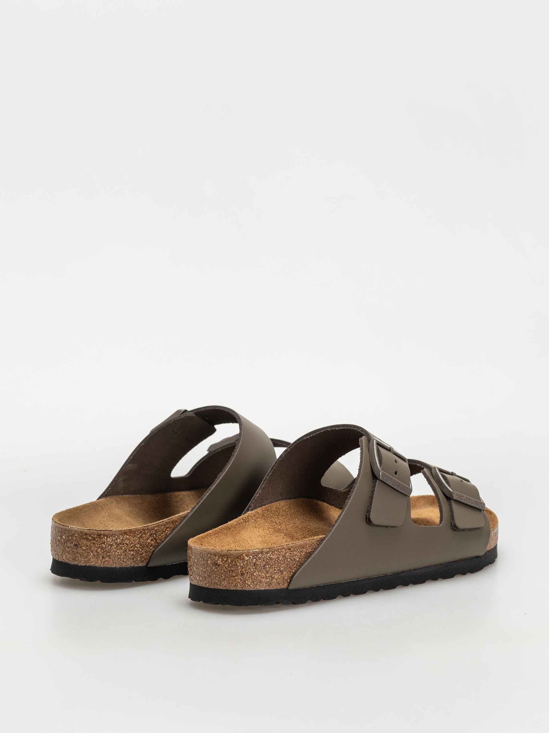 Birkenstock Arizona Natural Leather Regular Flip-flops (concrete gray)
