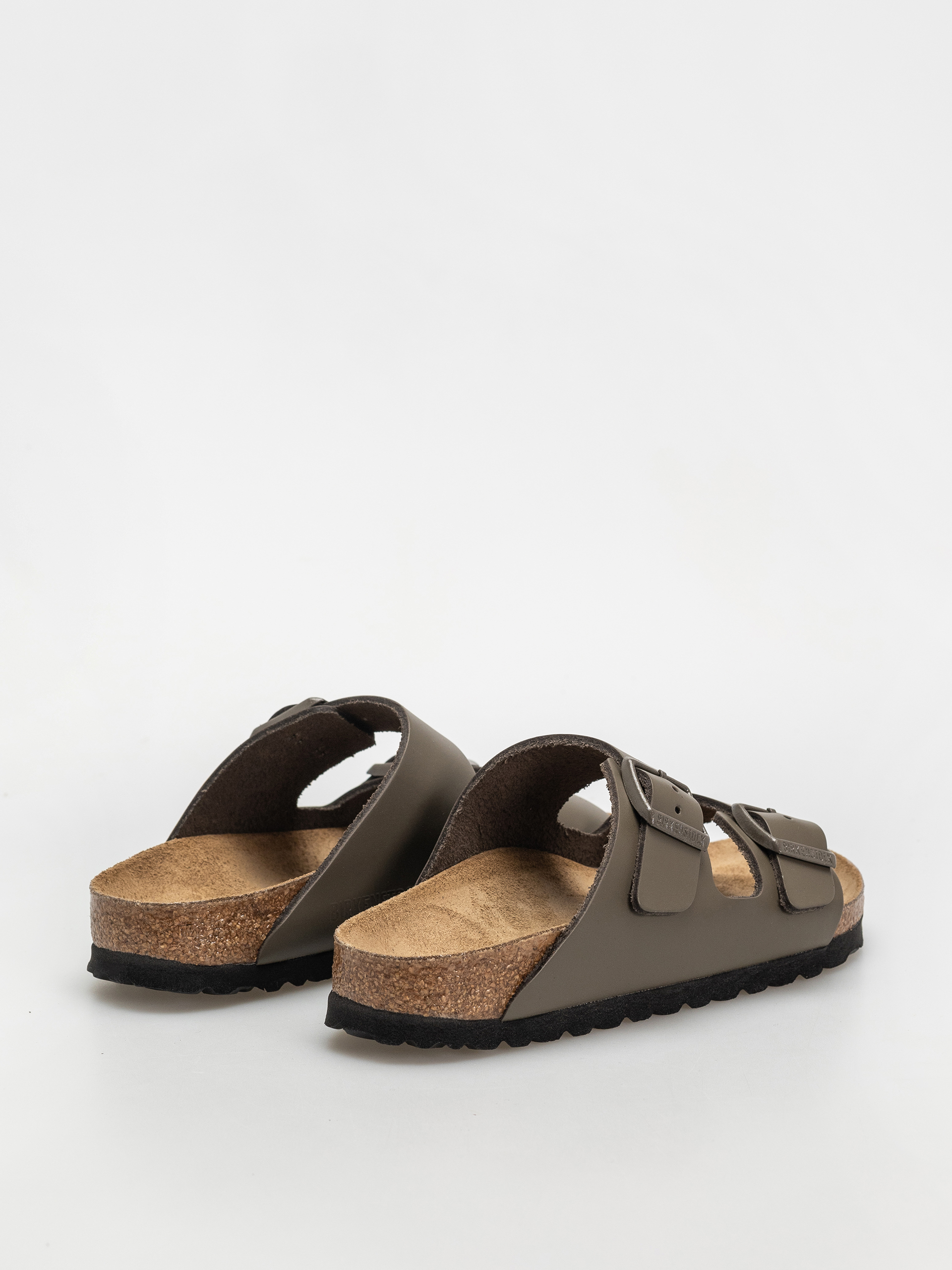 Birkenstock Arizona Natural Leather Narrow Wmn Flip Flops (concrete gray)